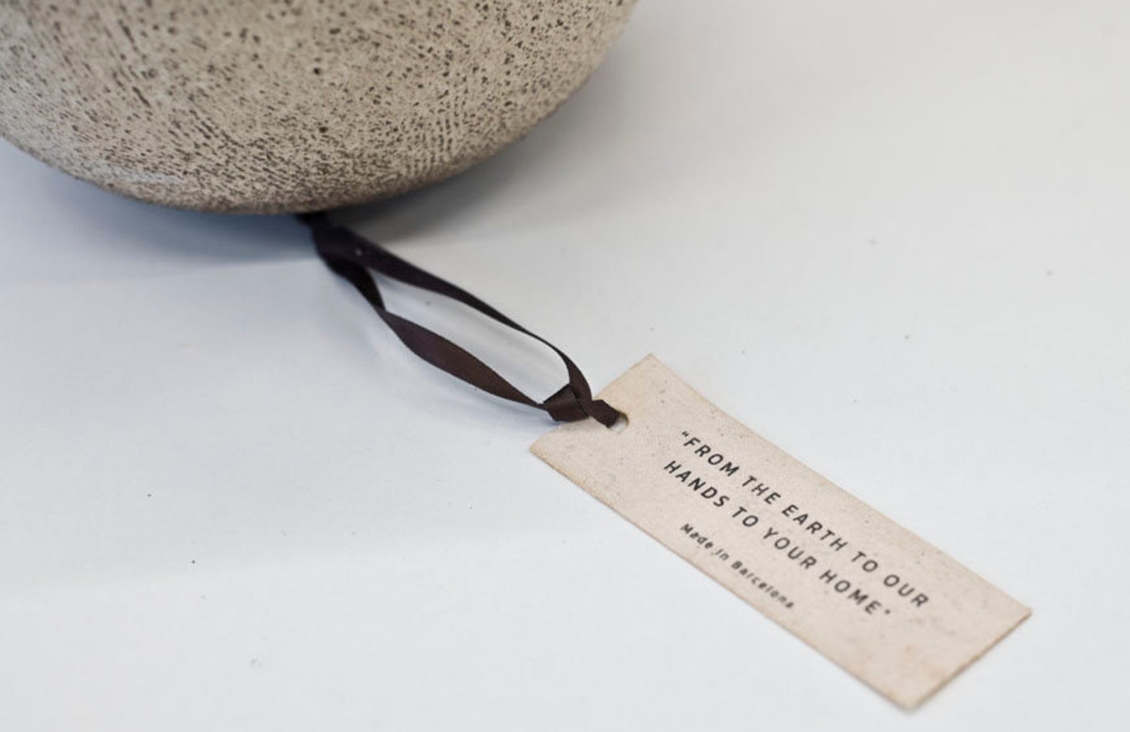 Black Stoneware Vase for Dried Flowers