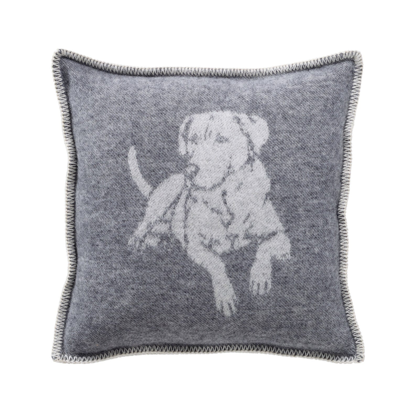 Dog Cushion Cover | Pure Wool Reversible Labrador Pillowcase |