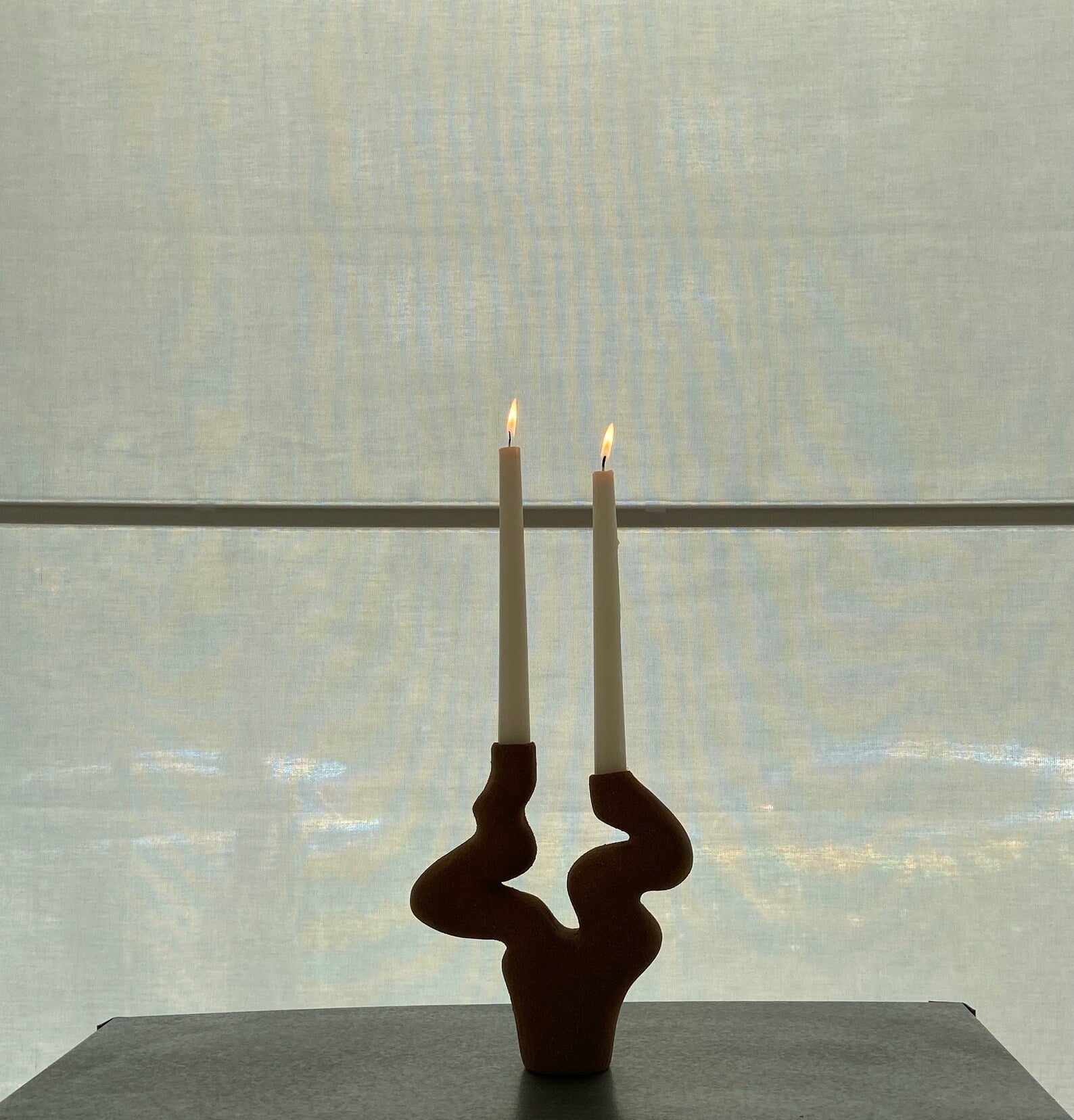 Abstract Ceramic Candlestick | Sculptural Candle holder