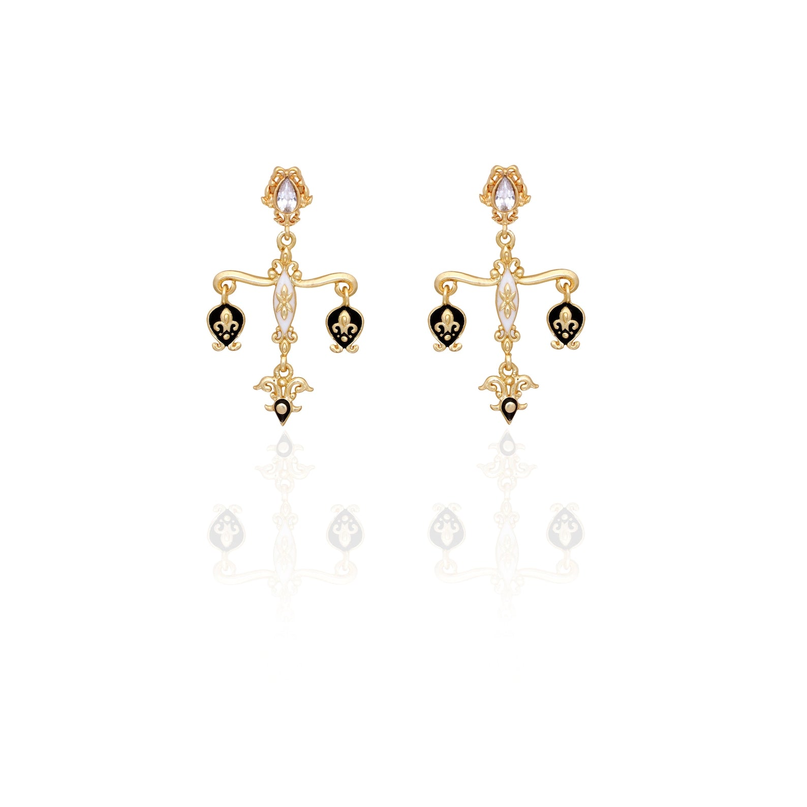 Victorian chandelier drop earrings