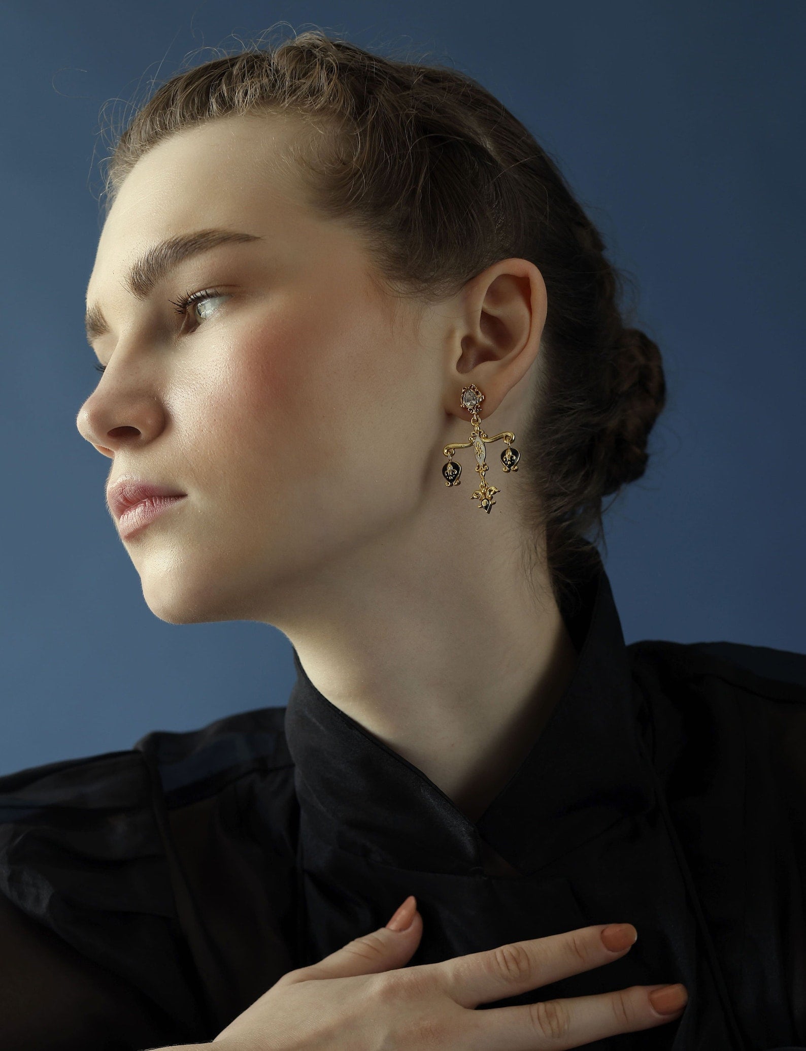 Victorian chandelier drop earrings