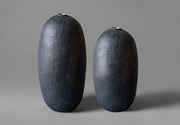 Set black ceramic vases - Vintage vase with timeless design