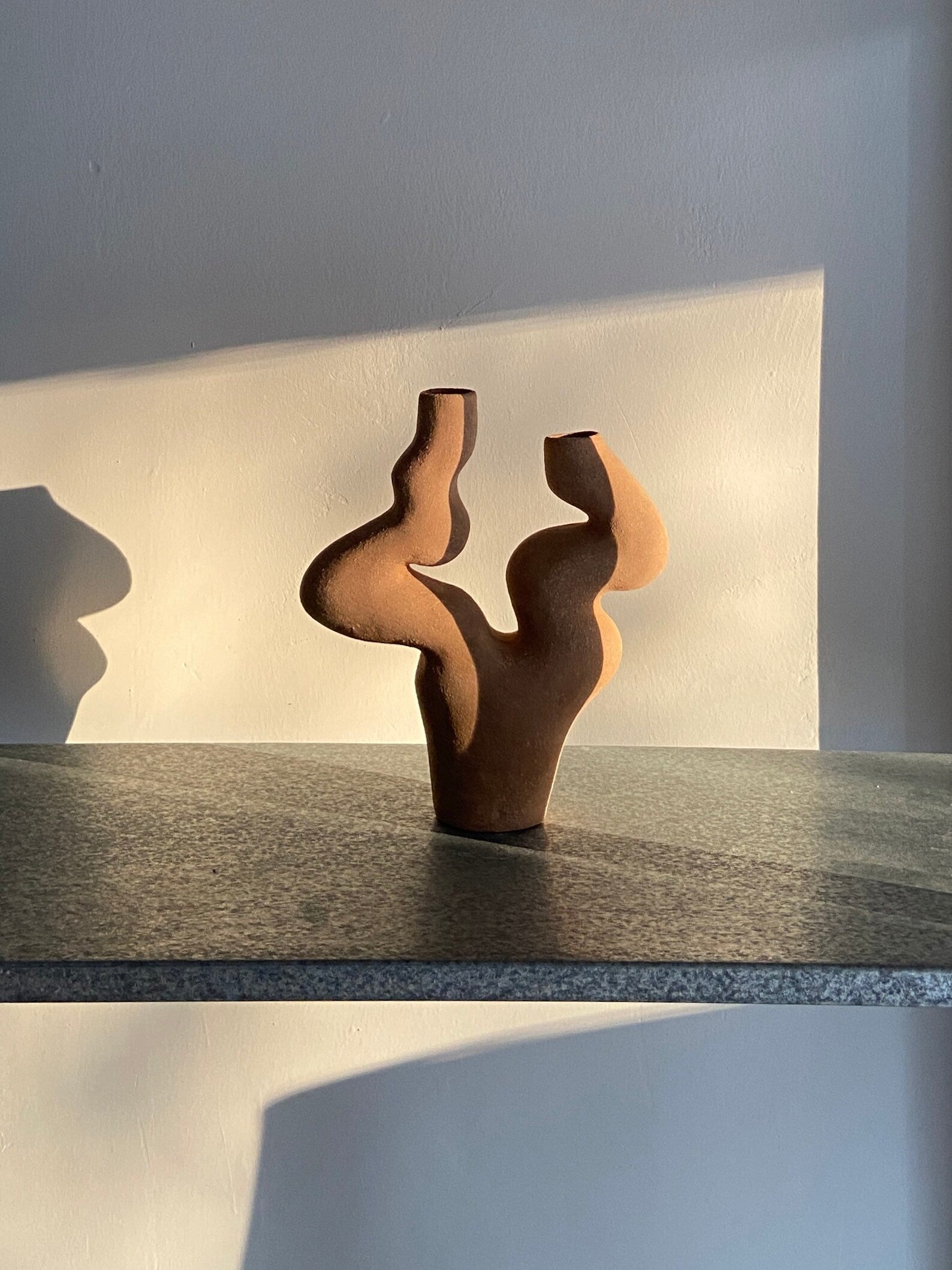 Abstract Ceramic Candlestick | Sculptural Candle holder
