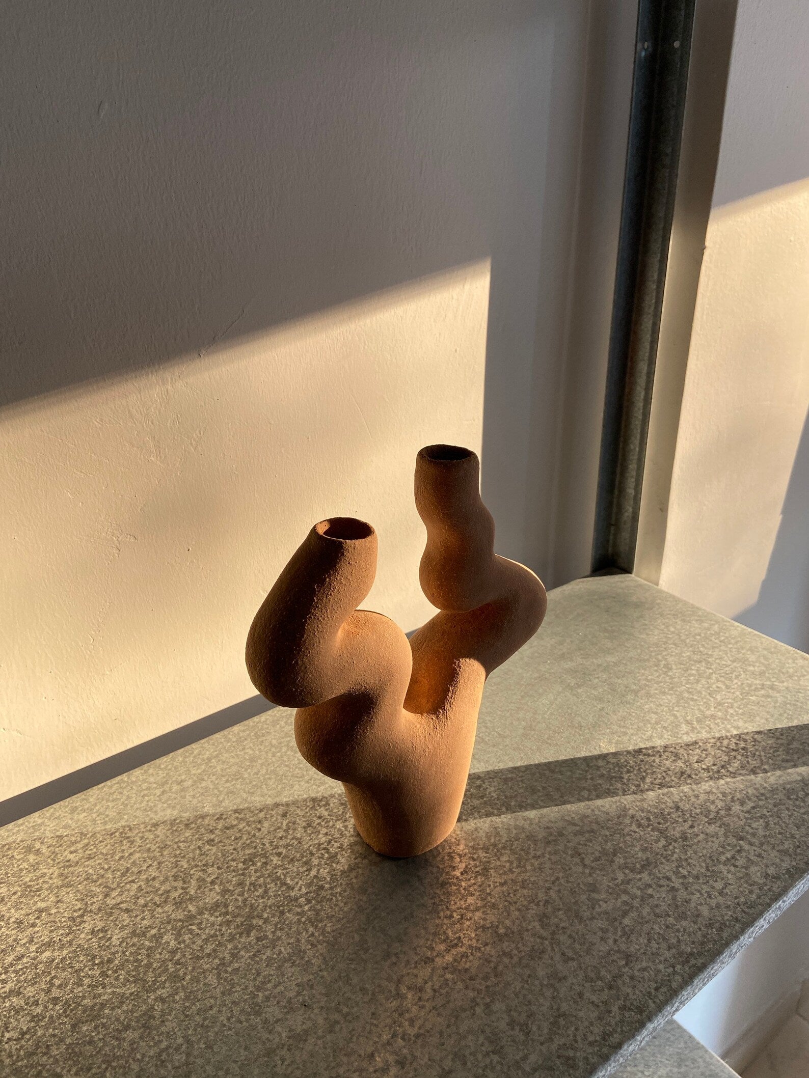 Abstract Ceramic Candlestick | Sculptural Candle holder