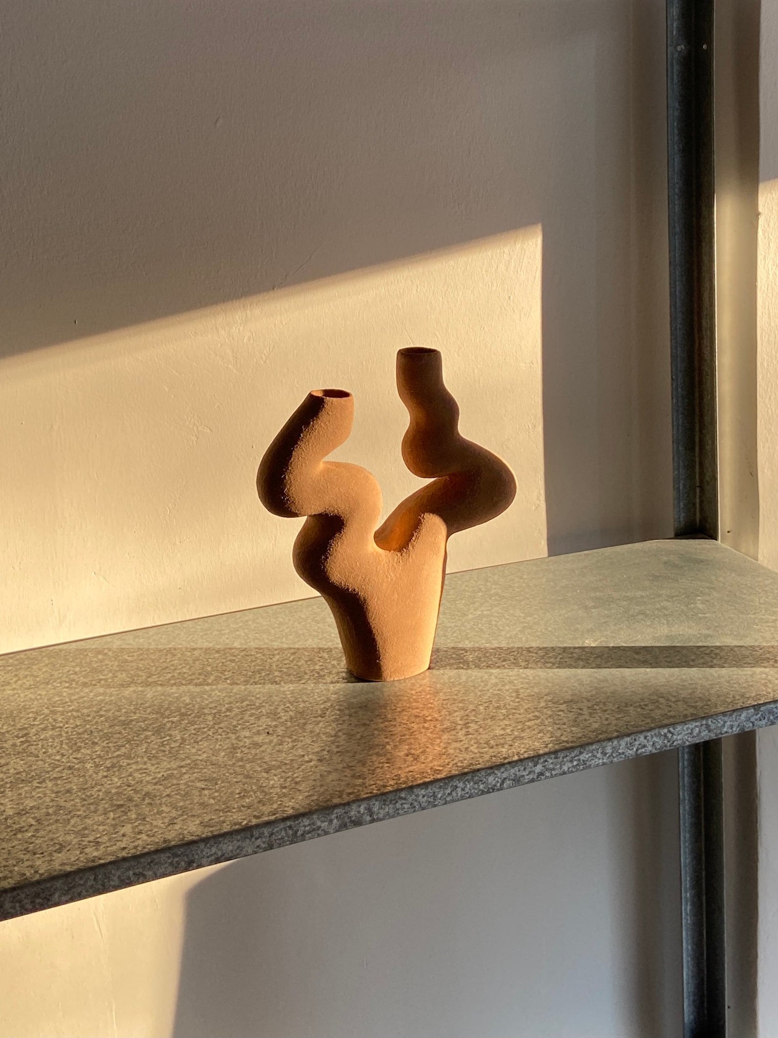 Abstract Ceramic Candlestick | Sculptural Candle holder