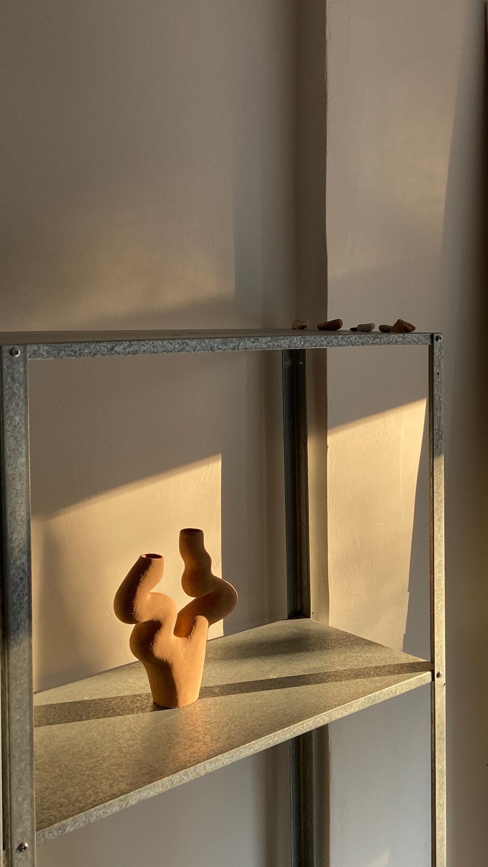 Abstract Ceramic Candlestick | Sculptural Candle holder
