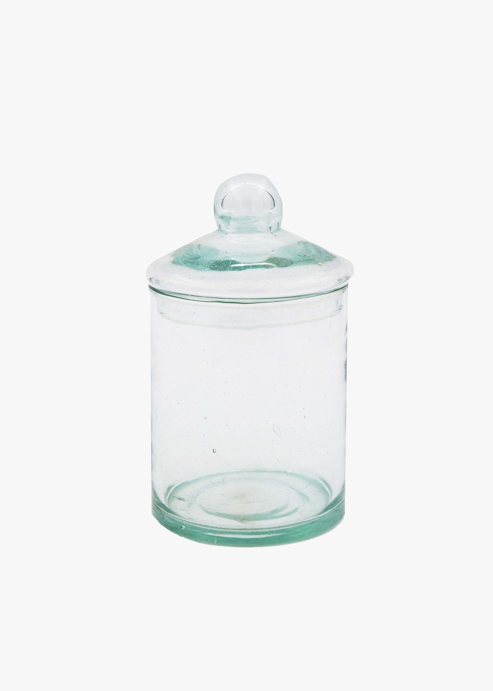 Recycled Moroccan Glass Storage Jar/Cookie Jar for Kitchen
