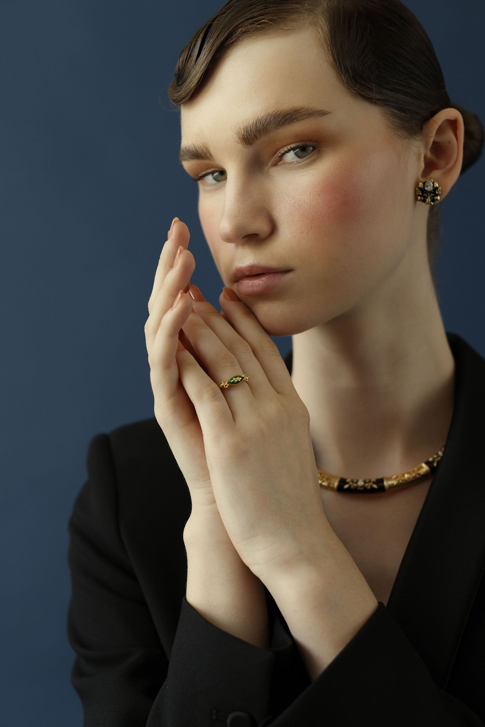 Black Stud earrings | Victorian earrings