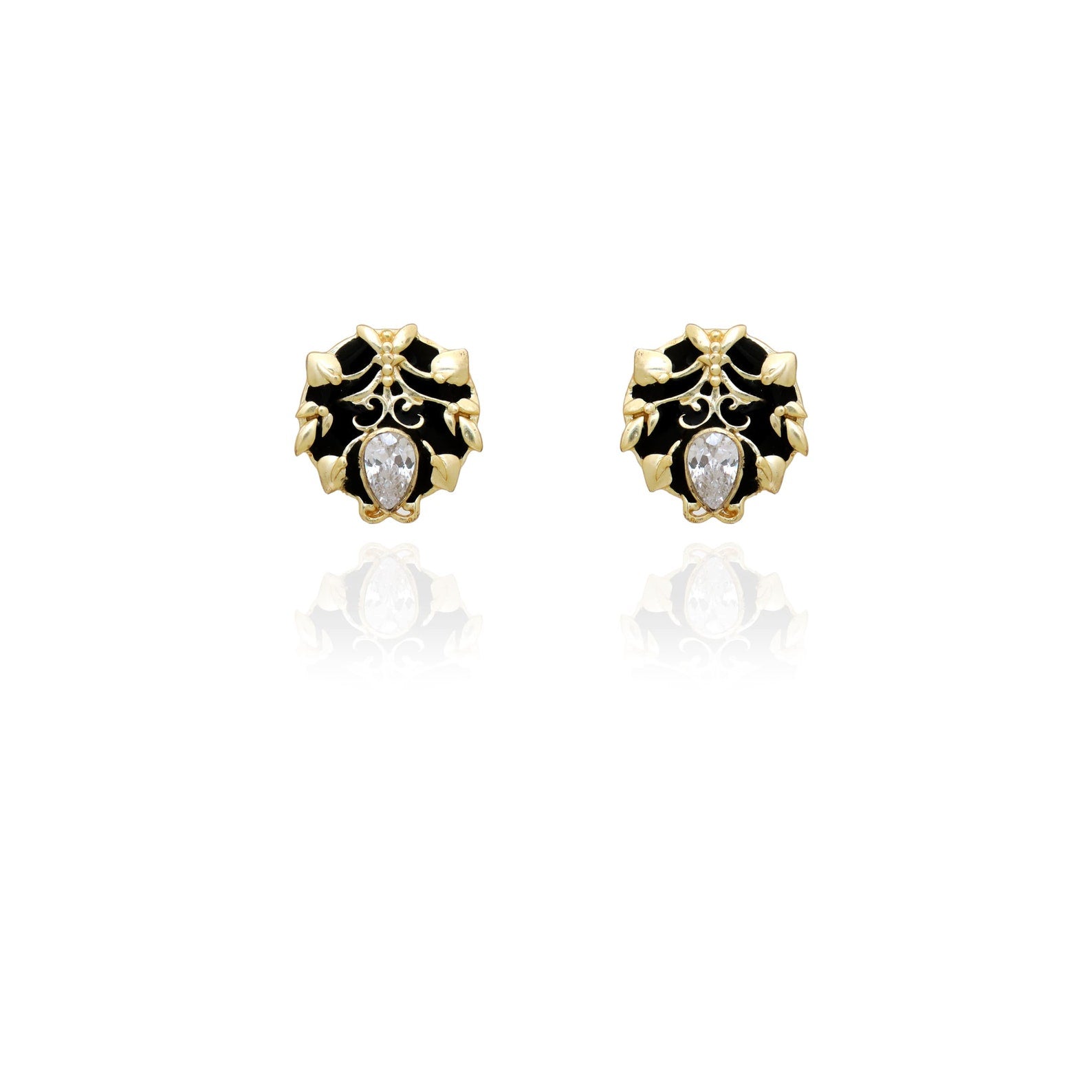 Black Stud earrings | Victorian earrings