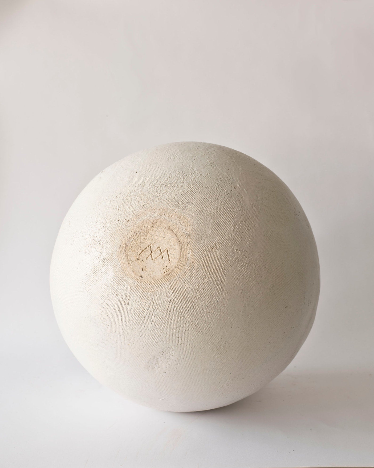 Extra Large White Floor Vase | Minimalist Ceramic Sphere Vase