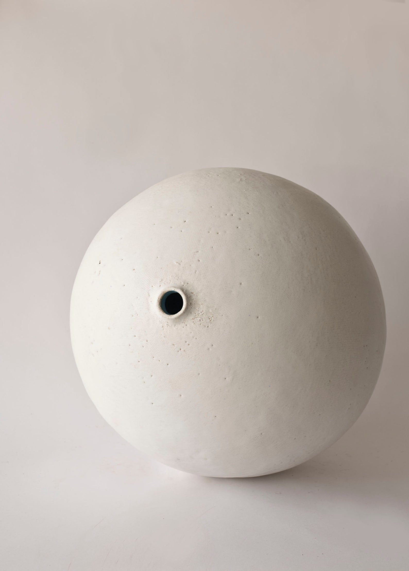 Extra Large White Floor Vase | Minimalist Ceramic Sphere Vase