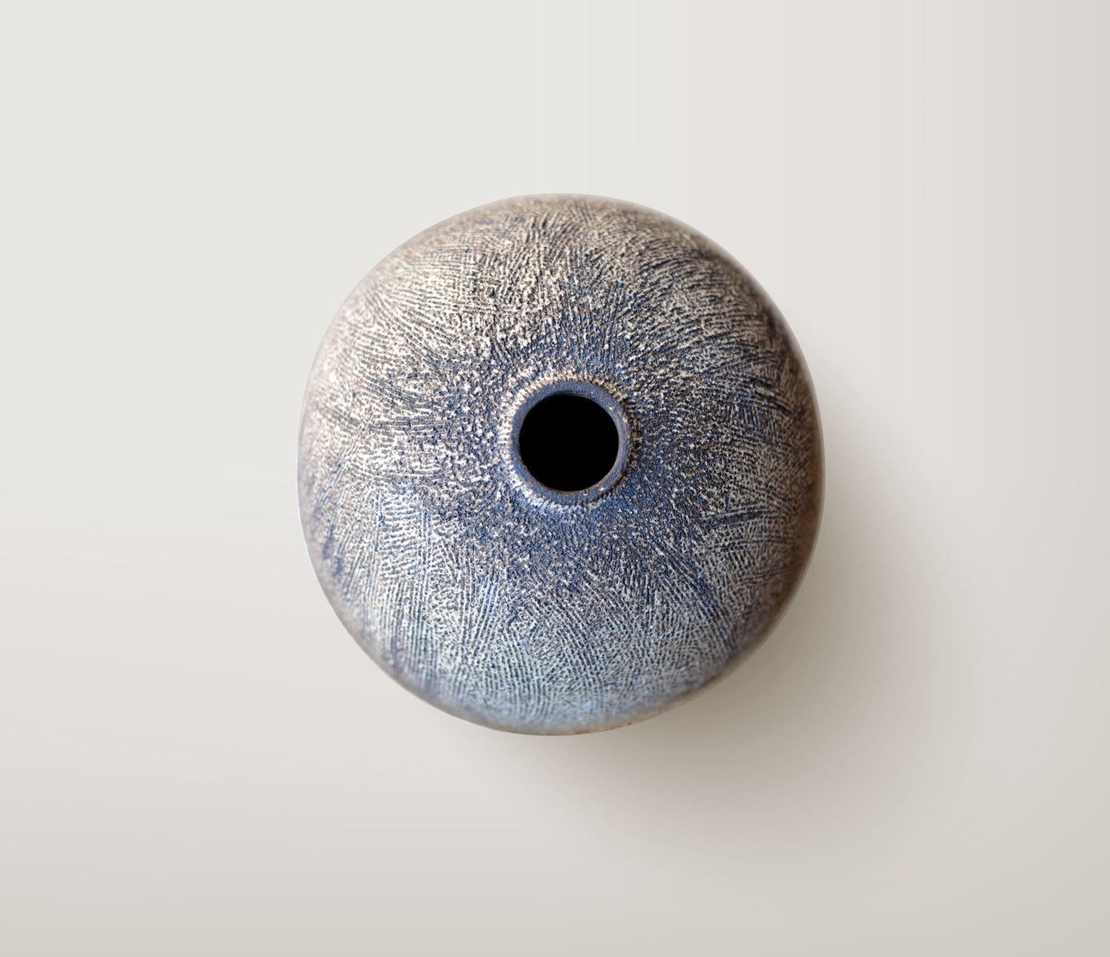 Black Stoneware Vase for Dried Flowers