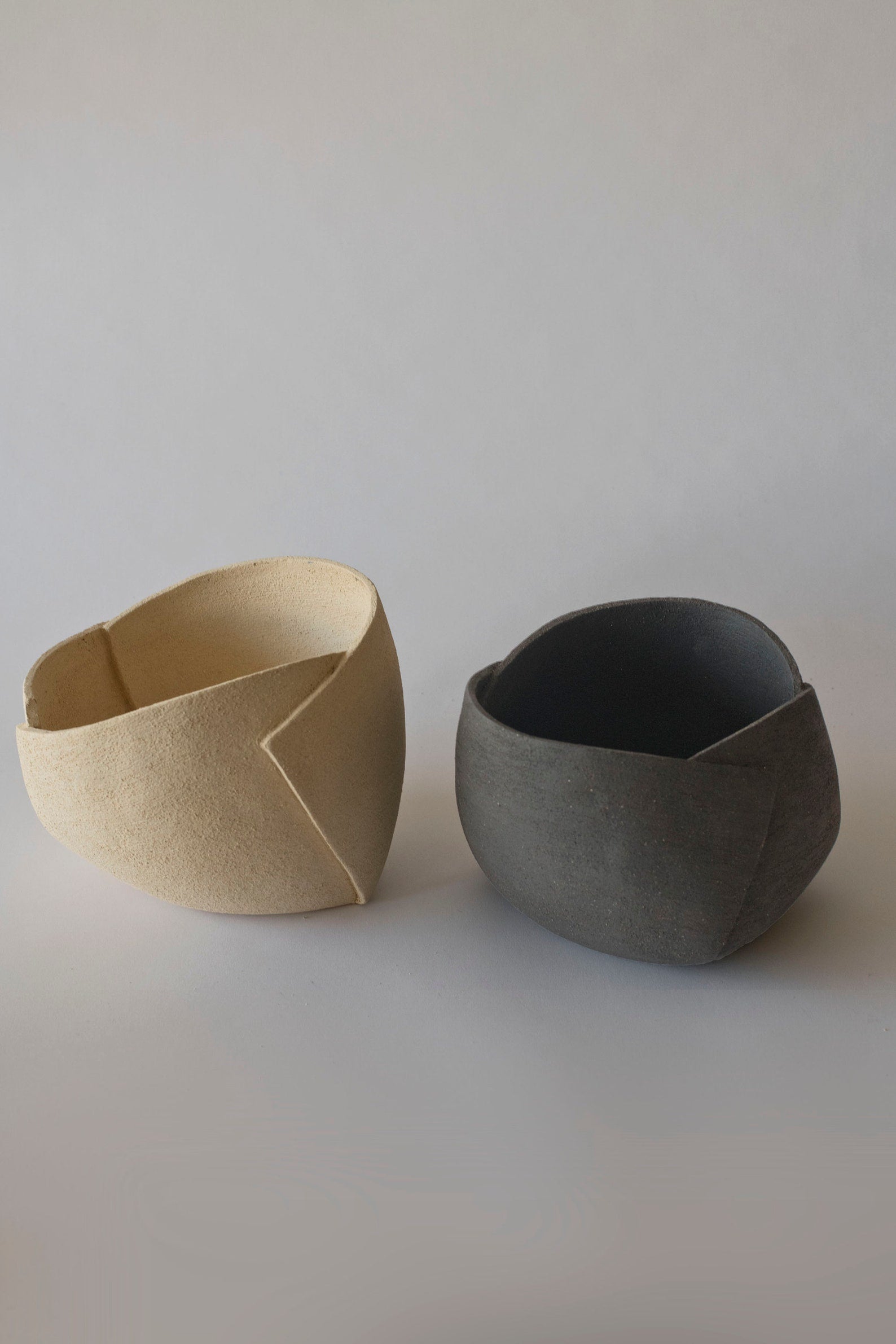 Original modern natural art ceramic black vase