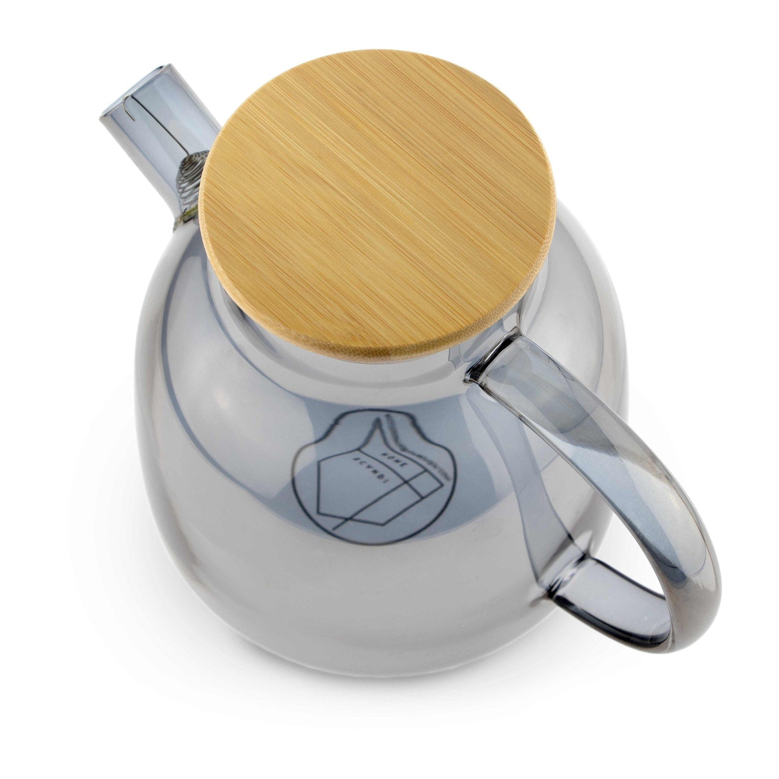 1.2L Borosilicate Glass Teapot with Stainless Steel Infuser - Grey