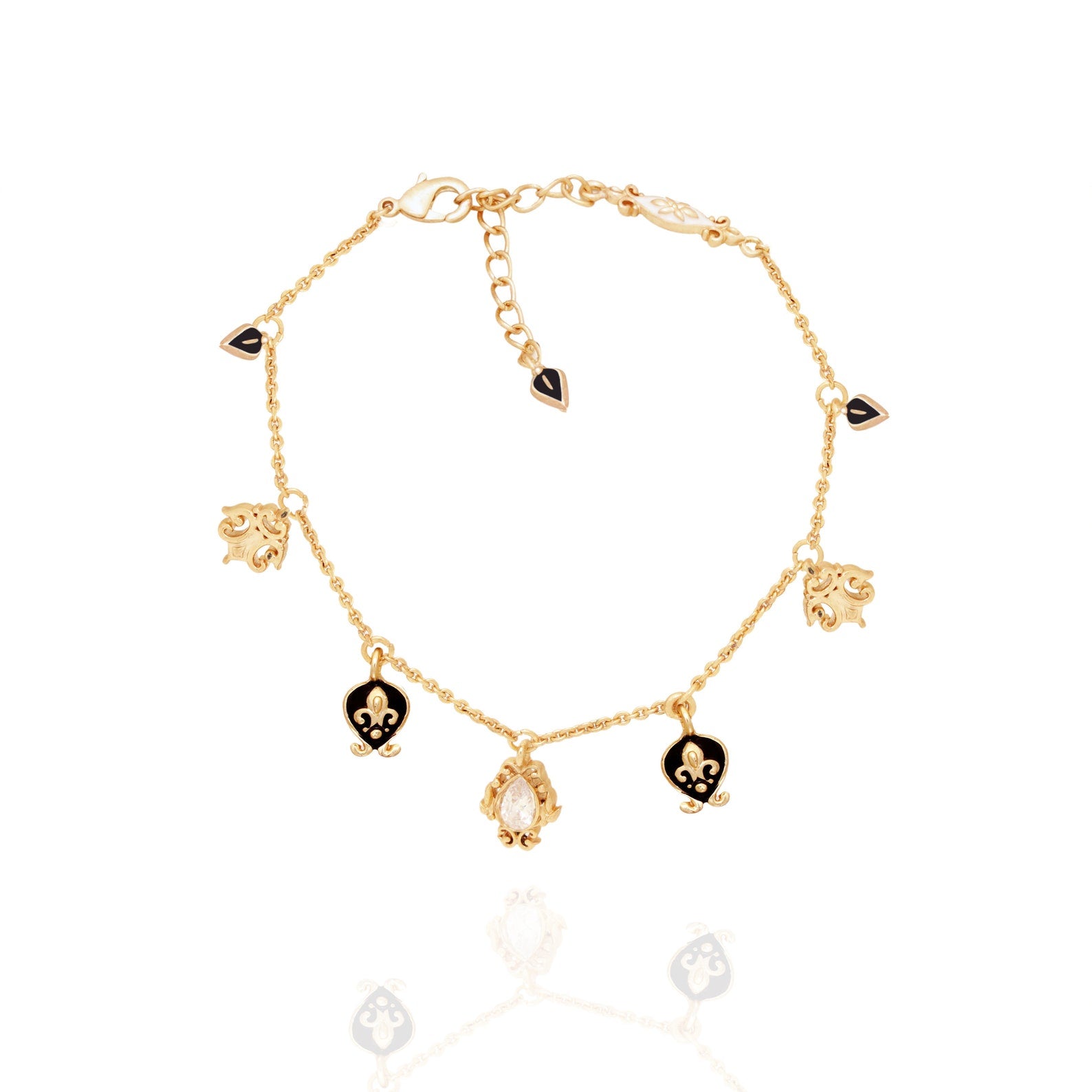 Baroque Charm Bracelet - Dainty Charm Bracelet