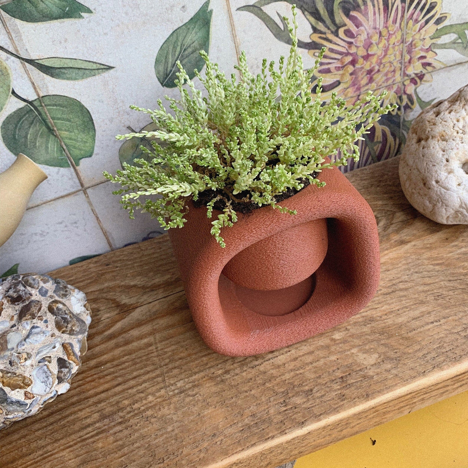 Kyu Burnt Ochre | Minimal Decor | 3D Printed Planter | Eco Friendly |