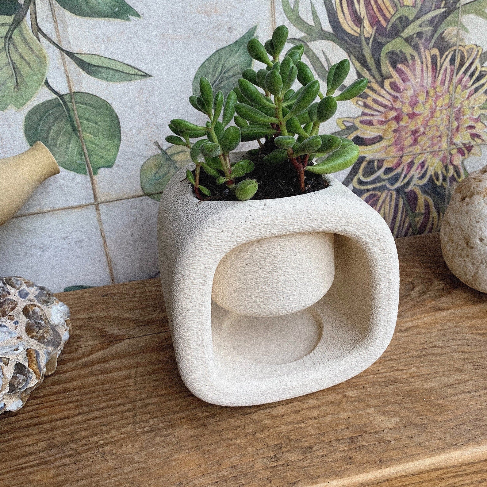 Kyu Sandstone | Minimal Decor | 3D Printed Planter | Eco Friendly |