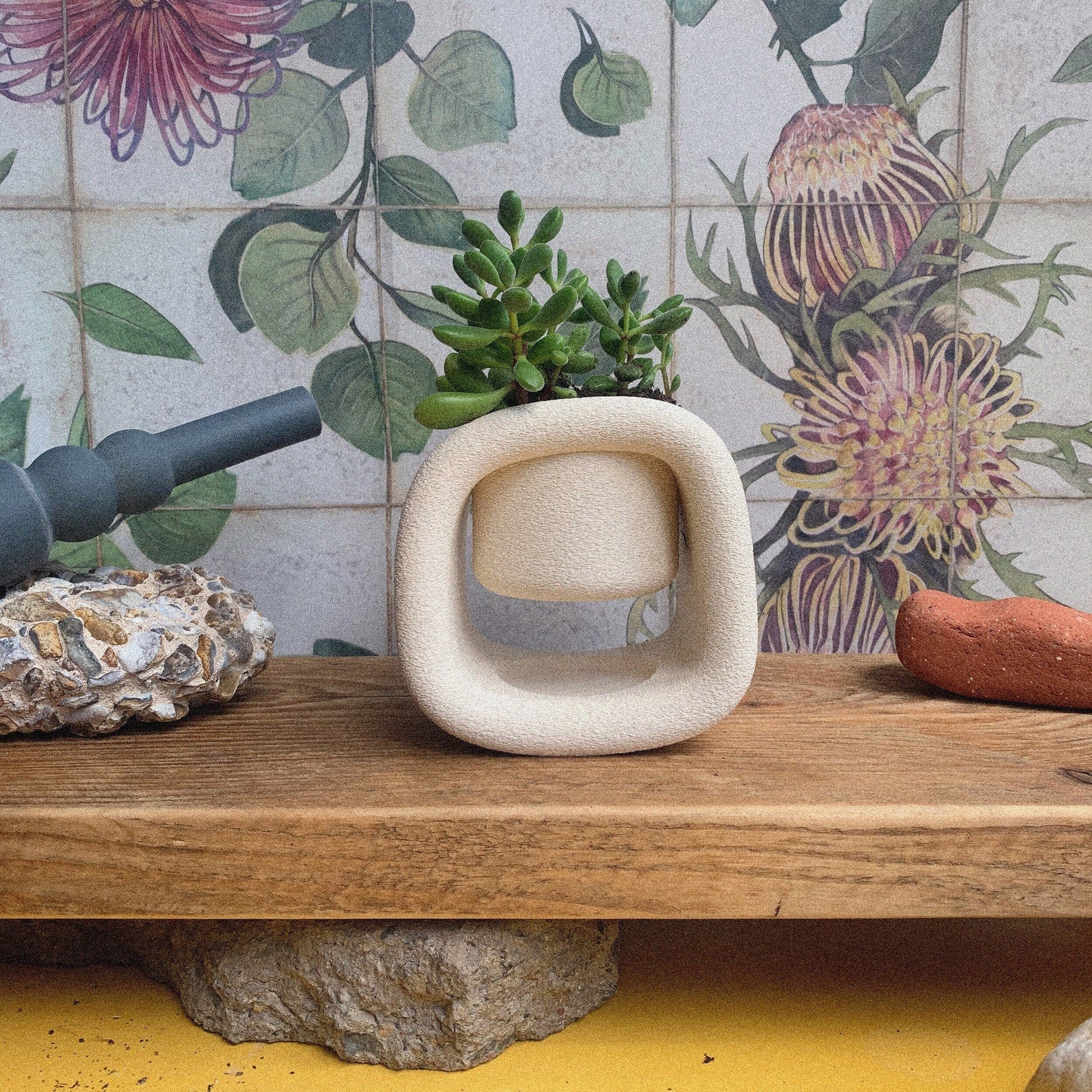 Kyu Sandstone | Minimal Decor | 3D Printed Planter | Eco Friendly |