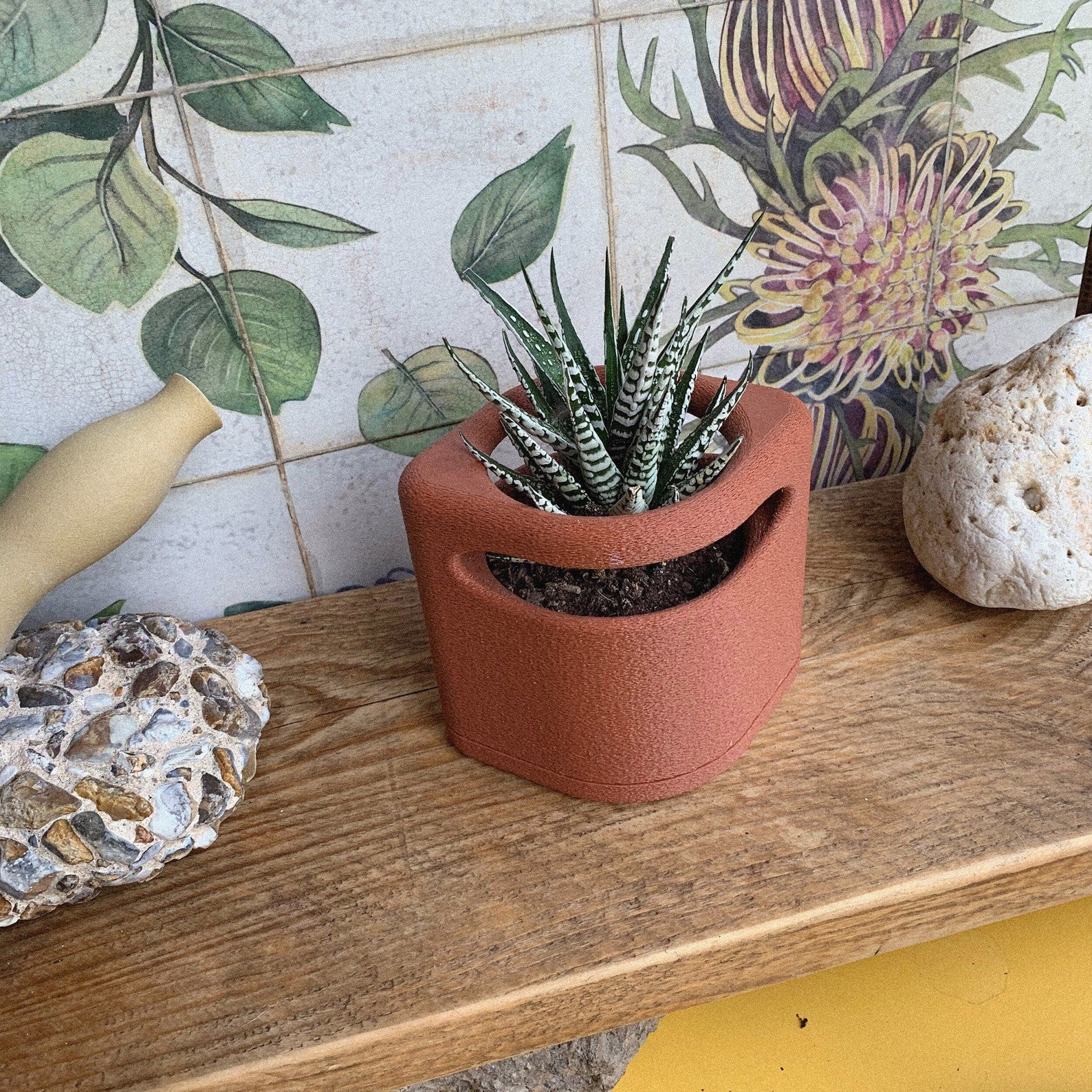 Sui Burnt Ochre | Minimal Decor | 3D Printed Planter | Eco Friendly |