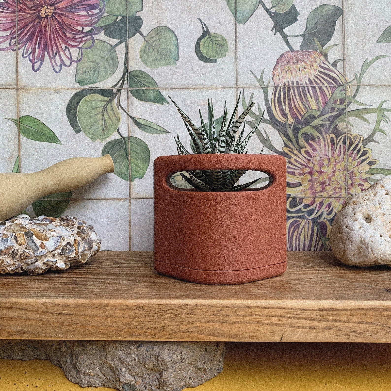 Sui Burnt Ochre | Minimal Decor | 3D Printed Planter | Eco Friendly |