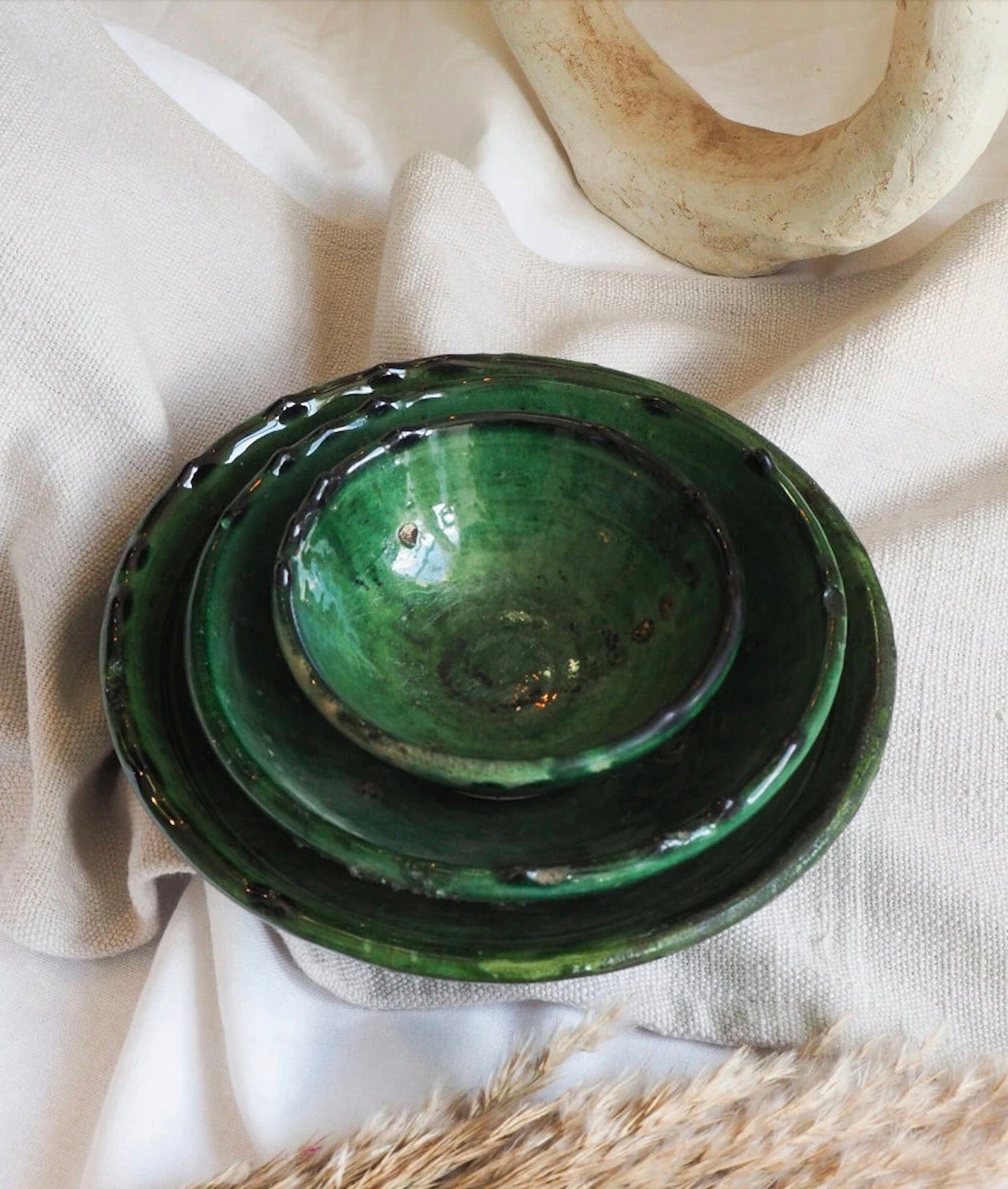 Moroccan Vintage Tamegroute Green Full Dining Set