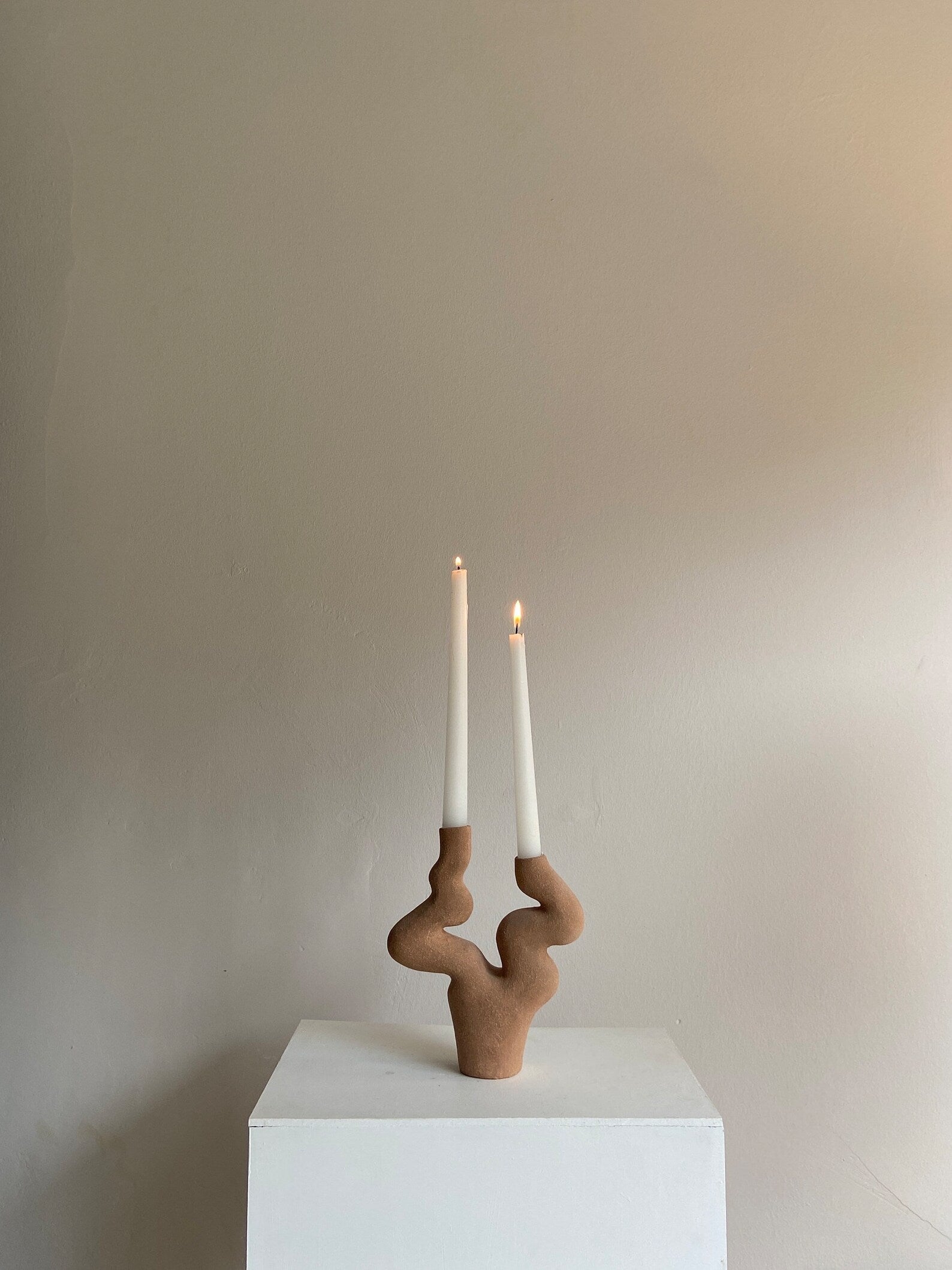 Abstract Ceramic Candlestick | Sculptural Candle holder