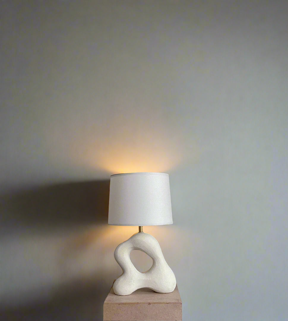 Absart Sculptural Ceramic Table Lamp for Home Decor