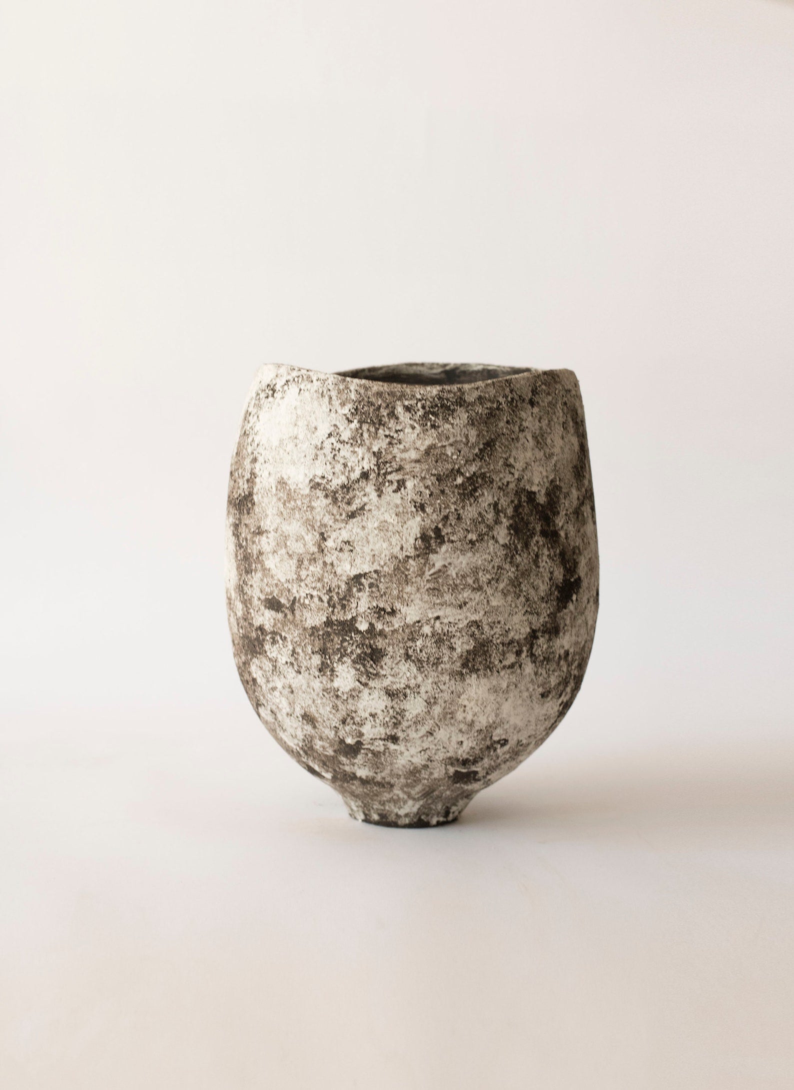 Black and white wabi sabi vase