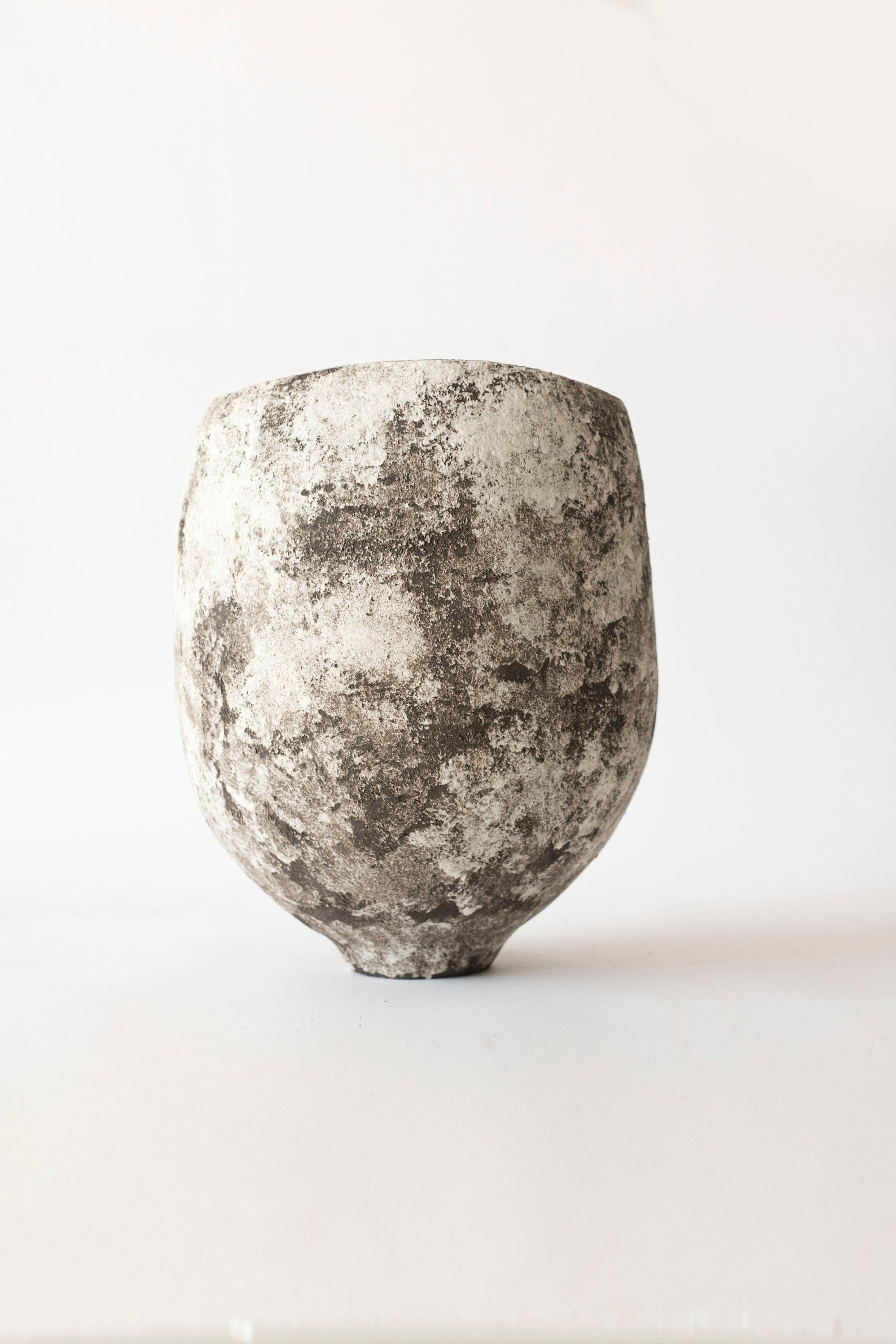 Black and white wabi sabi vase