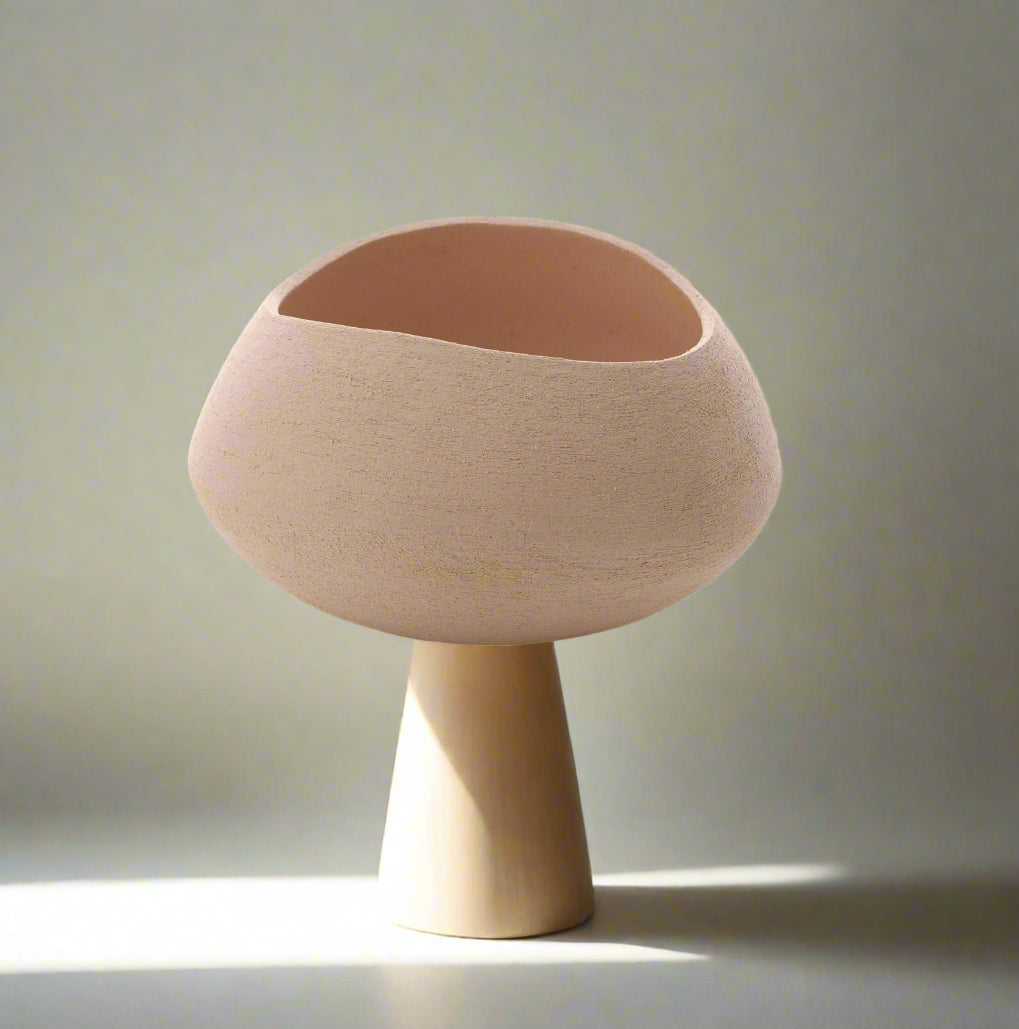 Minimalist ceramic centrepiece for living room