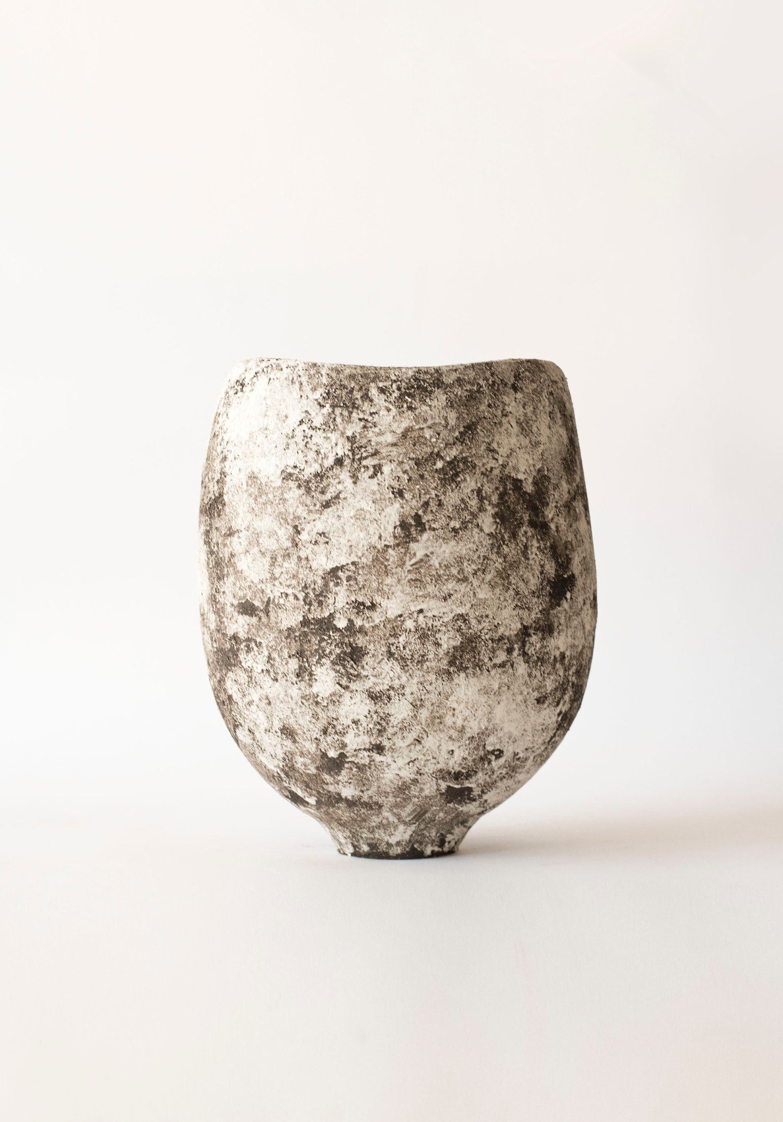 Black and white wabi sabi vase