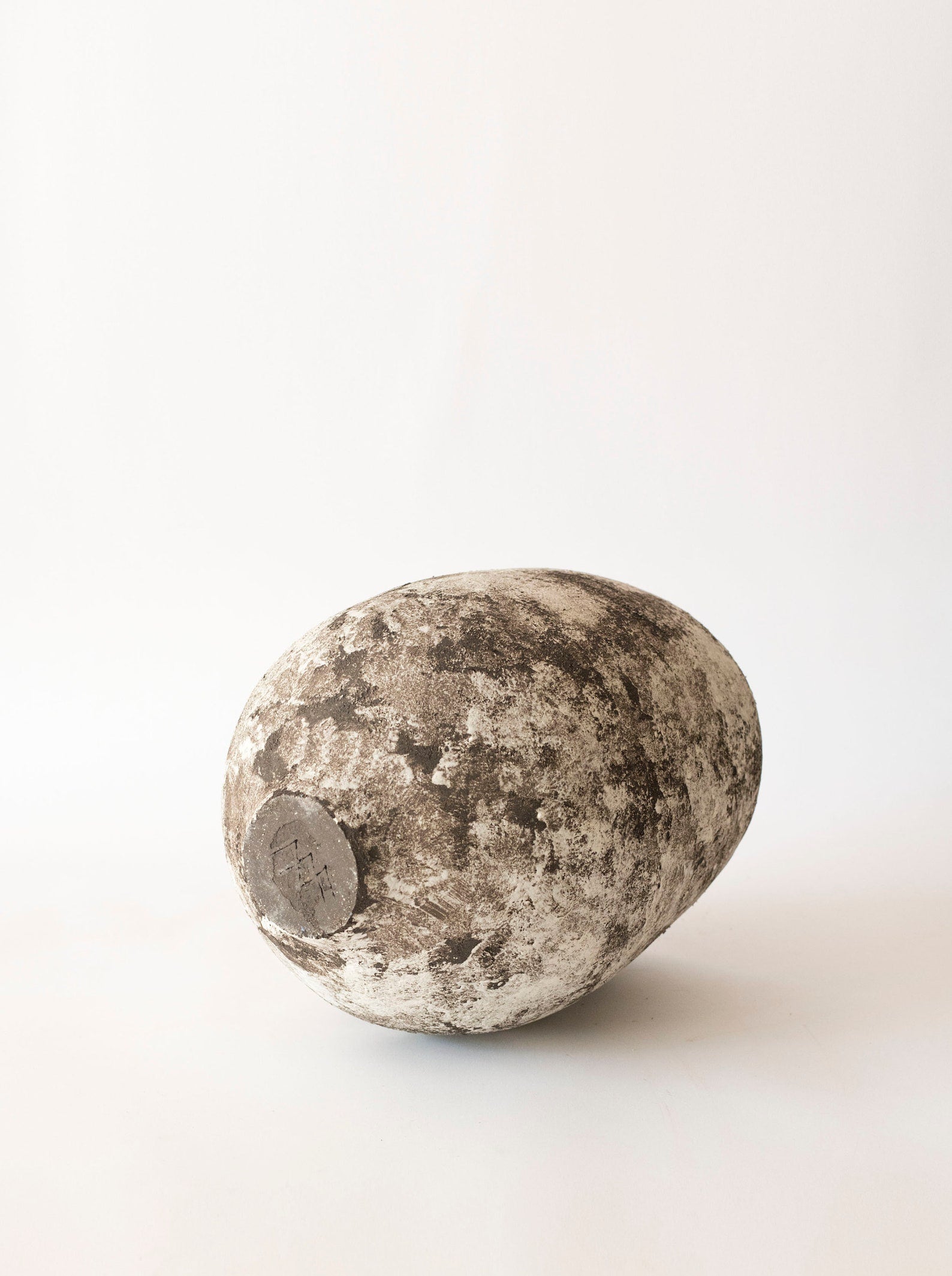 Black and white wabi sabi vase