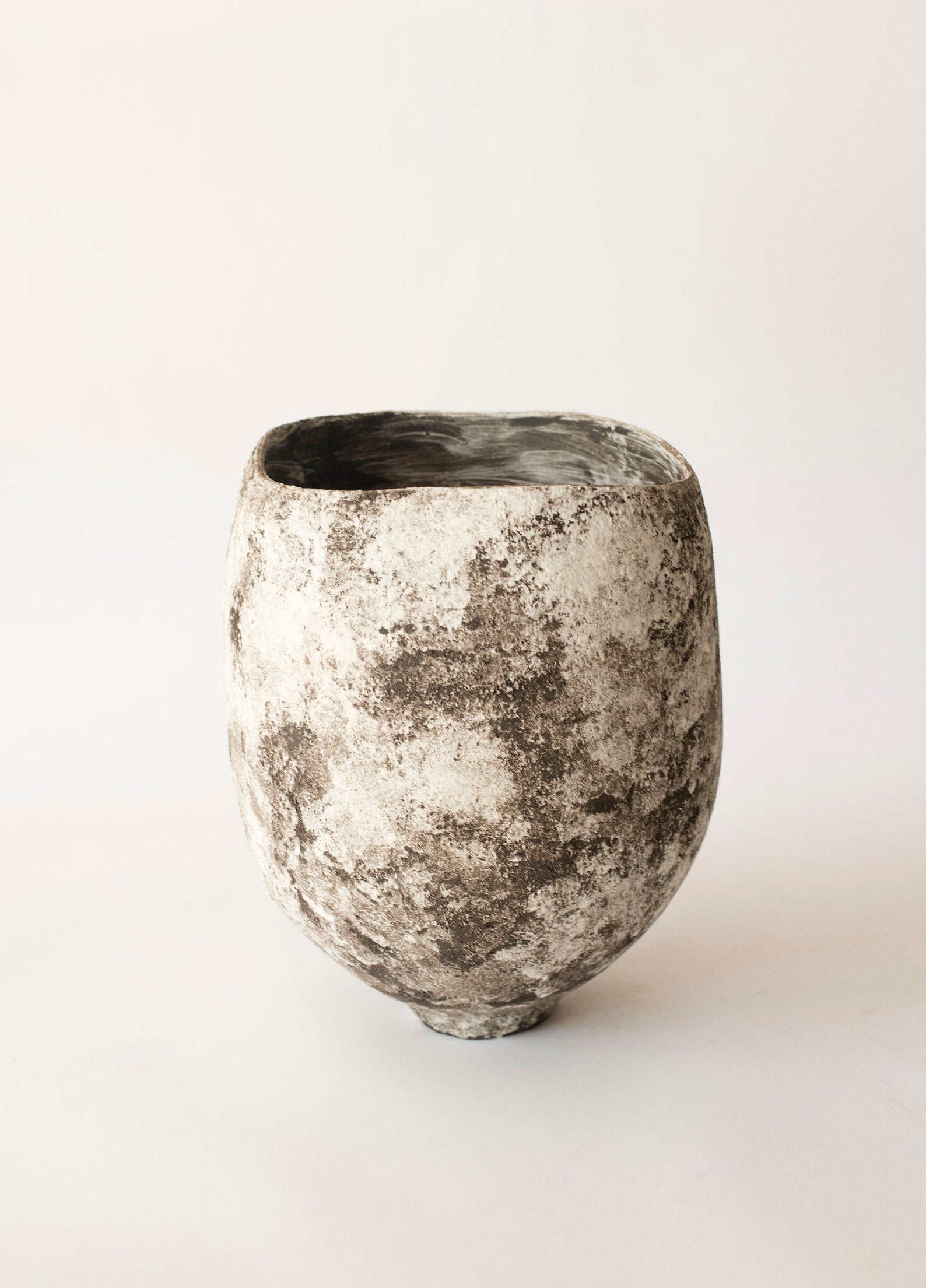 Black and white wabi sabi vase
