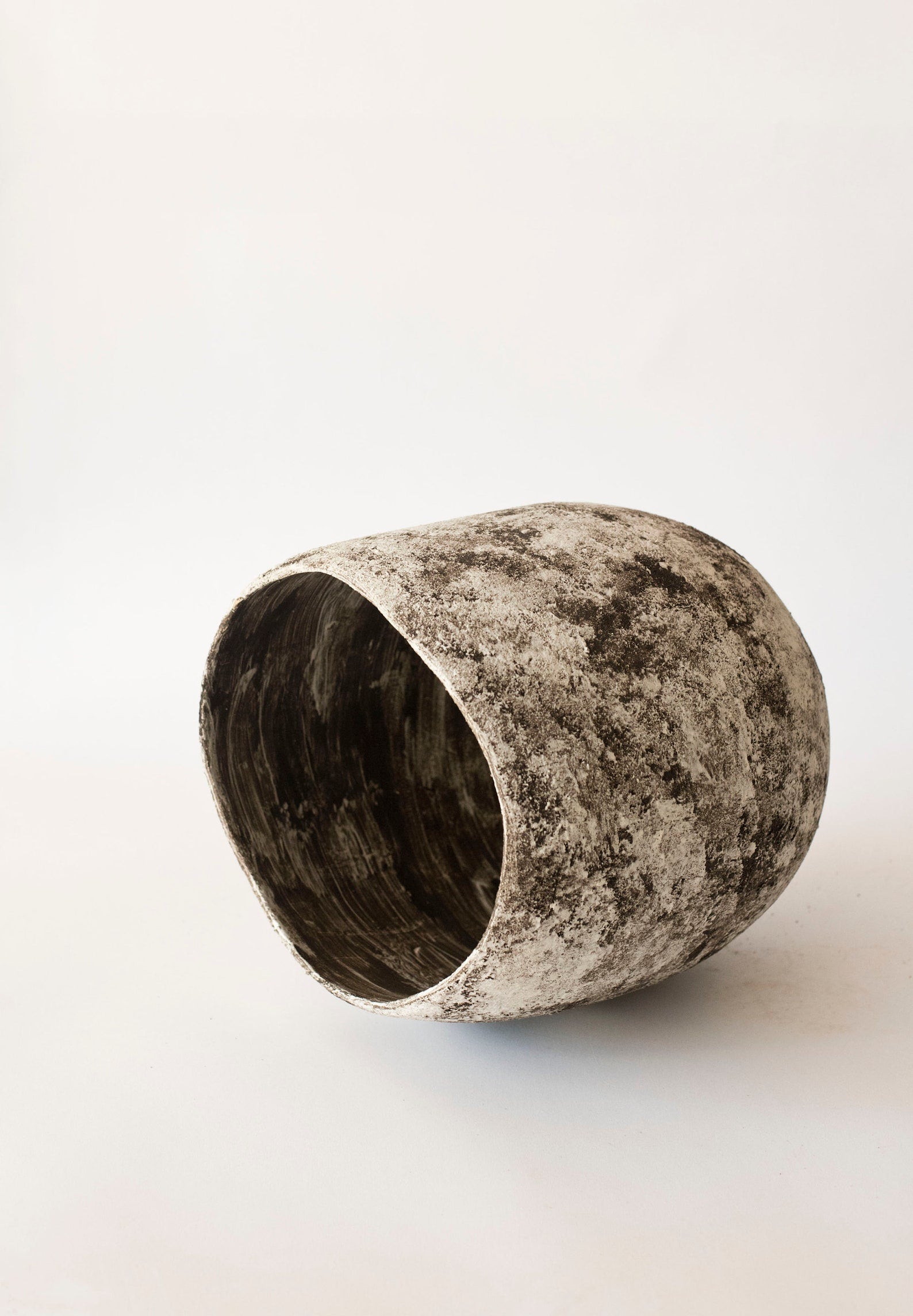 Black and white wabi sabi vase