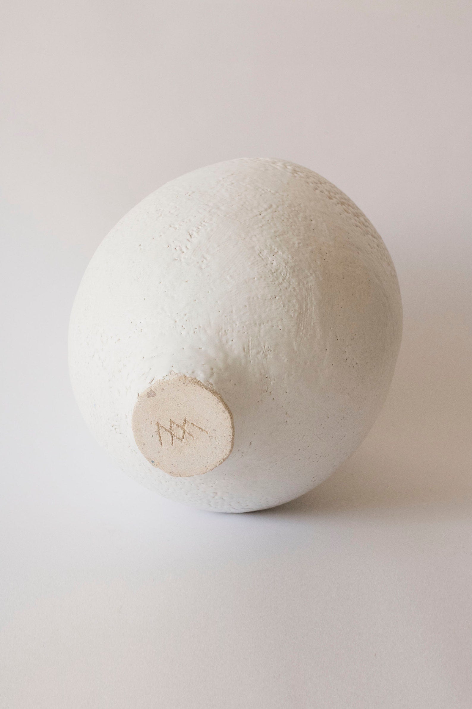 Large white ceramic vase - living room centerpiece