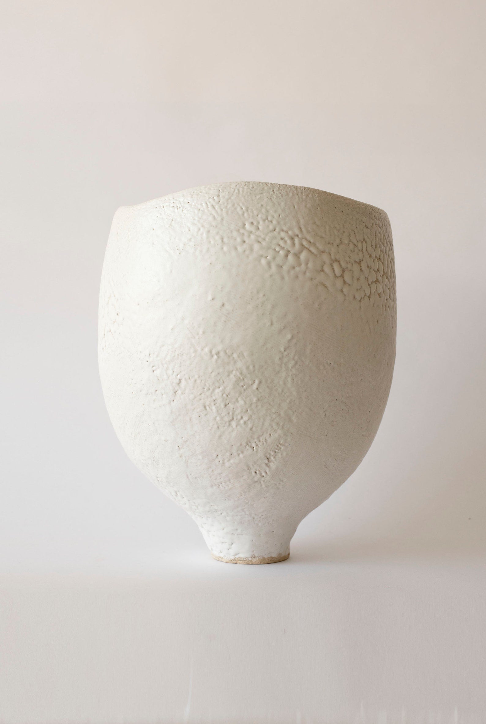 Large white ceramic vase - living room centerpiece