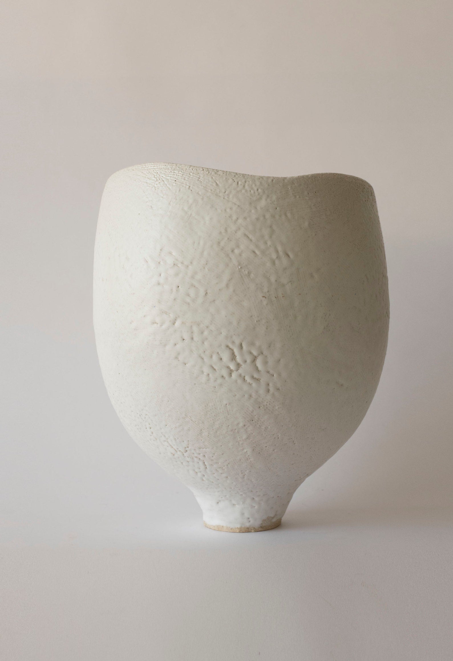 Large white ceramic vase - living room centerpiece