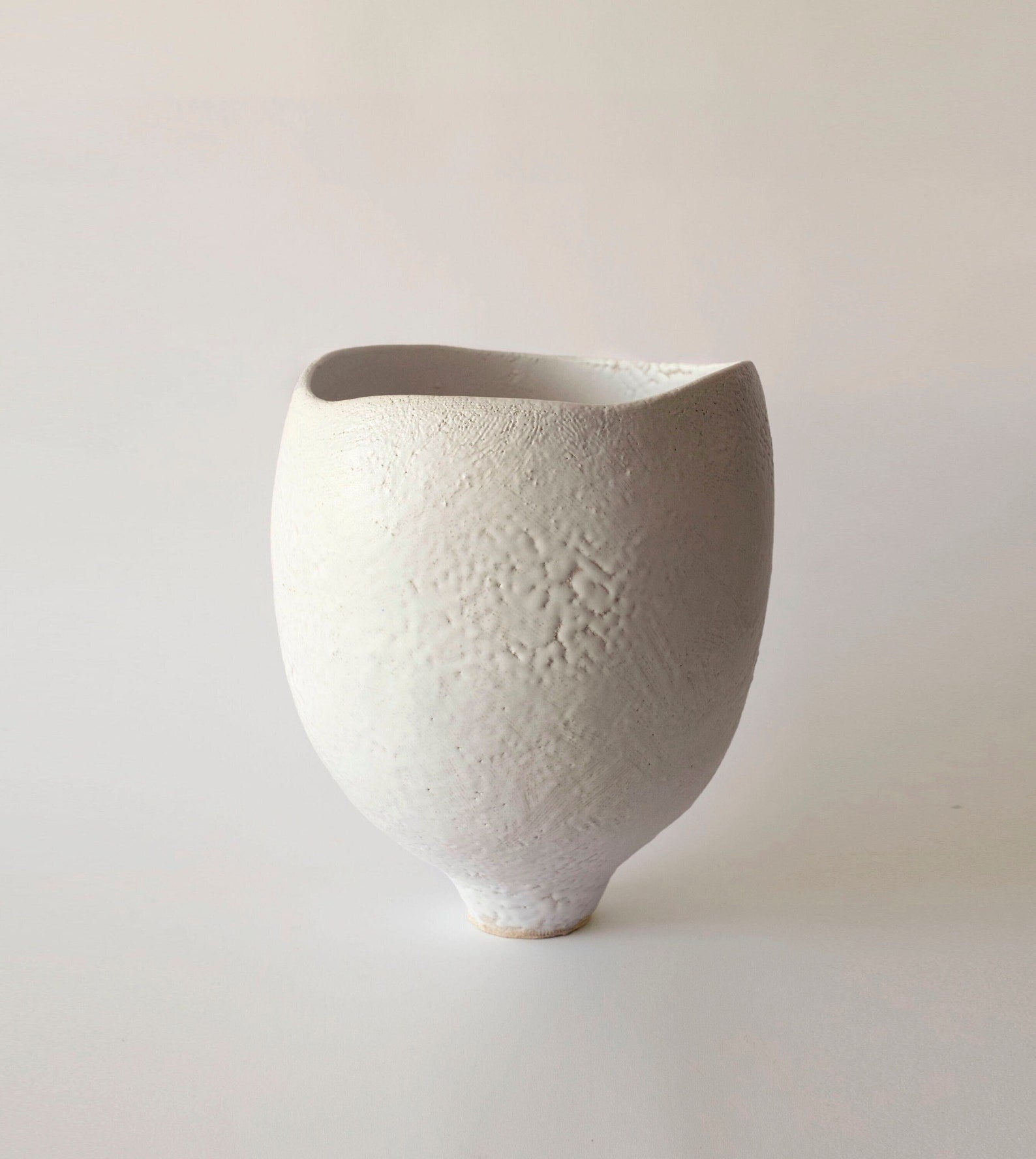 Large white ceramic vase - living room centerpiece