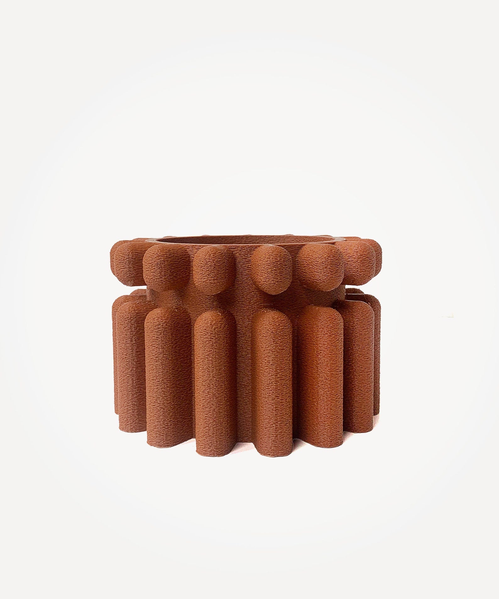 Mono Burnt Ochre | Minimal Decor | 3D Printed Planter 01 | Eco Friendly |