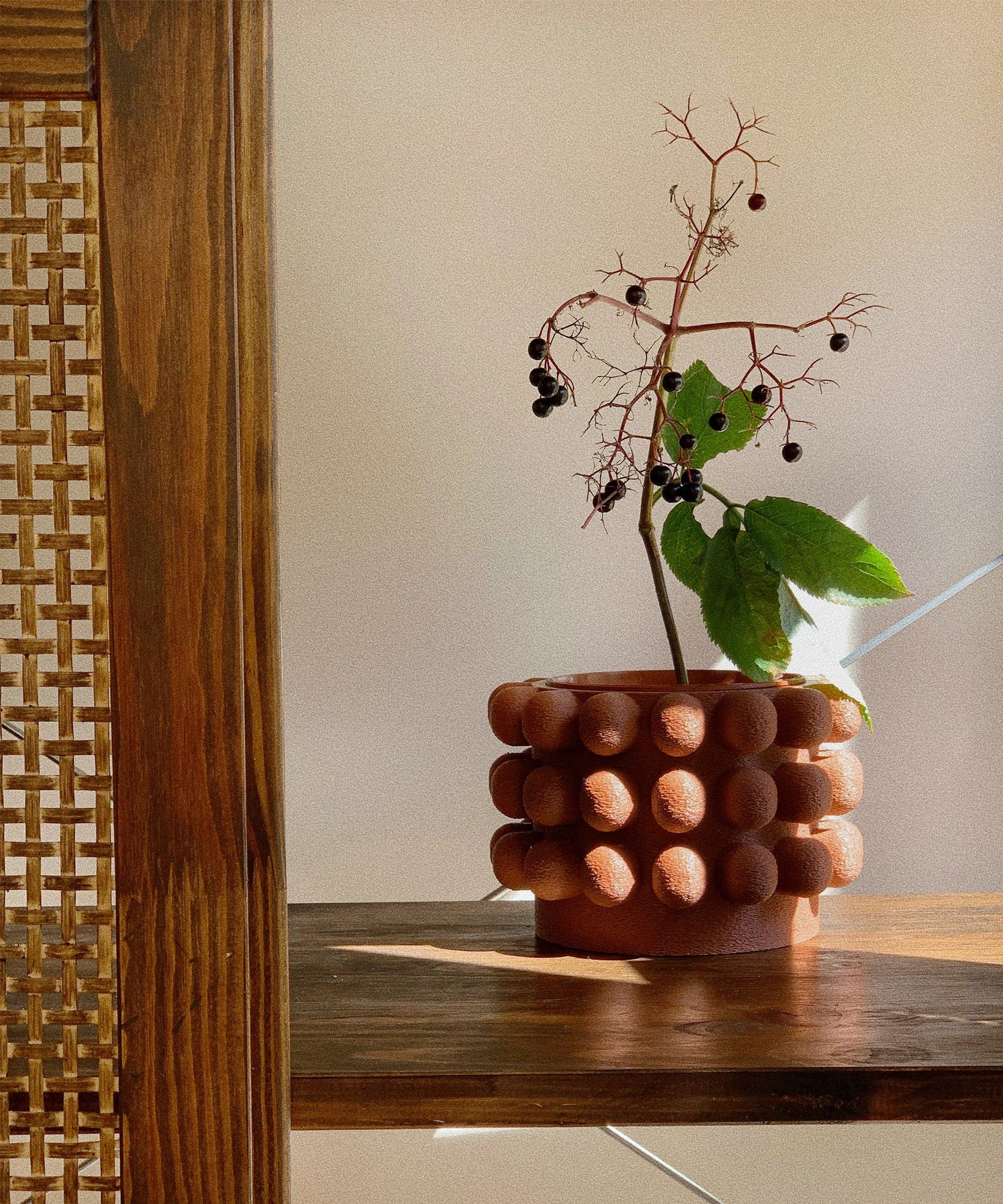 Mono Burnt Ochre | Minimal Decor | 3D Printed Planter 02 | Eco Friendly |