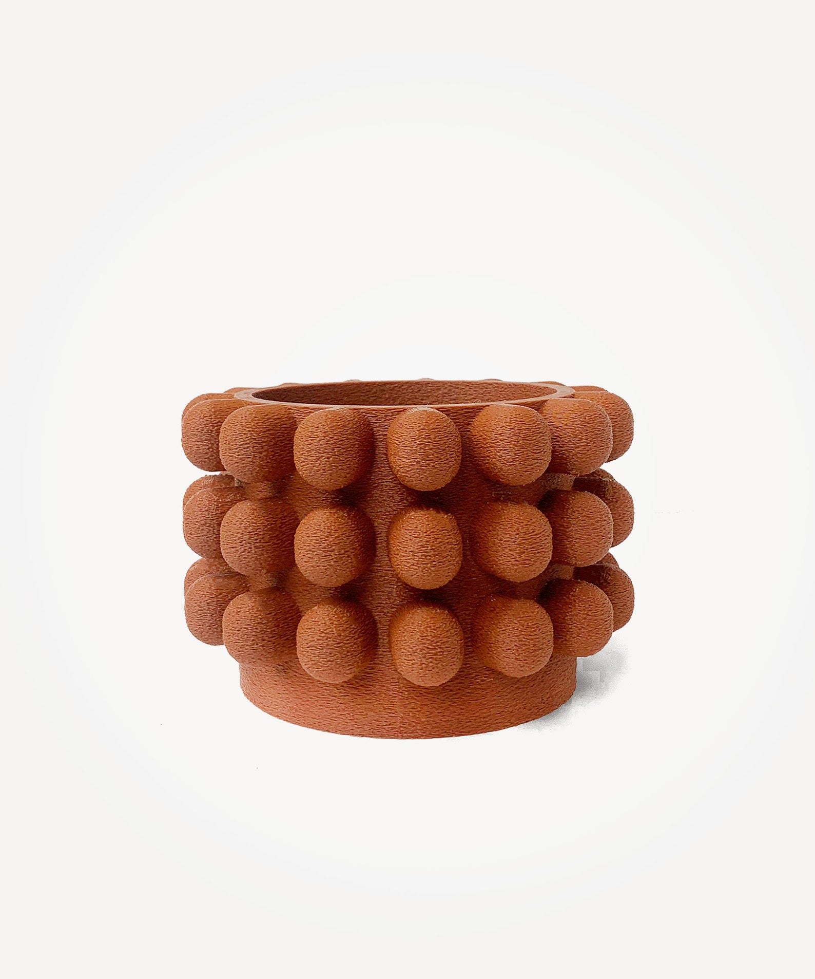 Mono Burnt Ochre | Minimal Decor | 3D Printed Planter 02 | Eco Friendly |