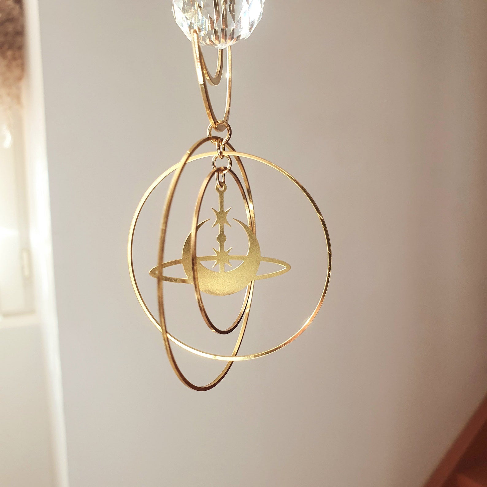 PERSEE II Crystal Suncatcher – Celestial Element Hanging