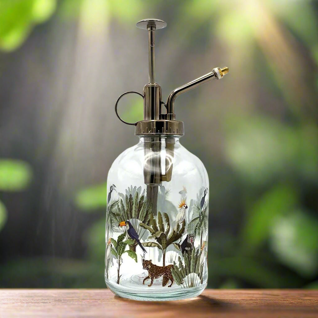 Jungle Design 350ml Botanical Glass House Plant Mister Spray Atomiser Bottle