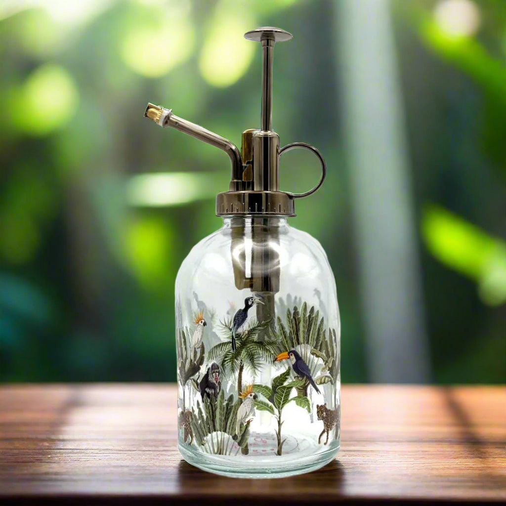 Jungle Design 350ml Botanical Glass House Plant Mister Spray Atomiser Bottle