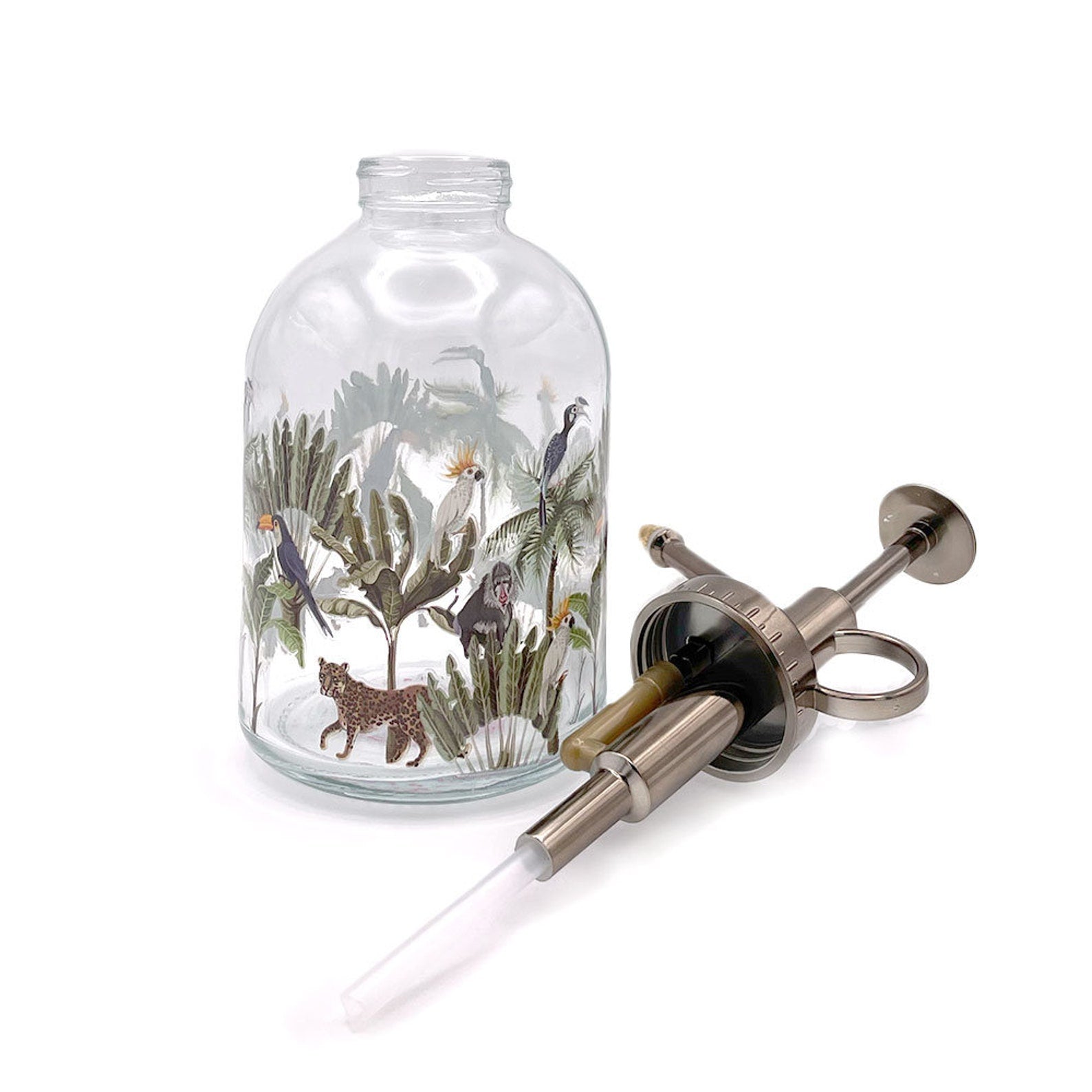 Jungle Design 350ml Botanical Glass House Plant Mister Spray Atomiser Bottle