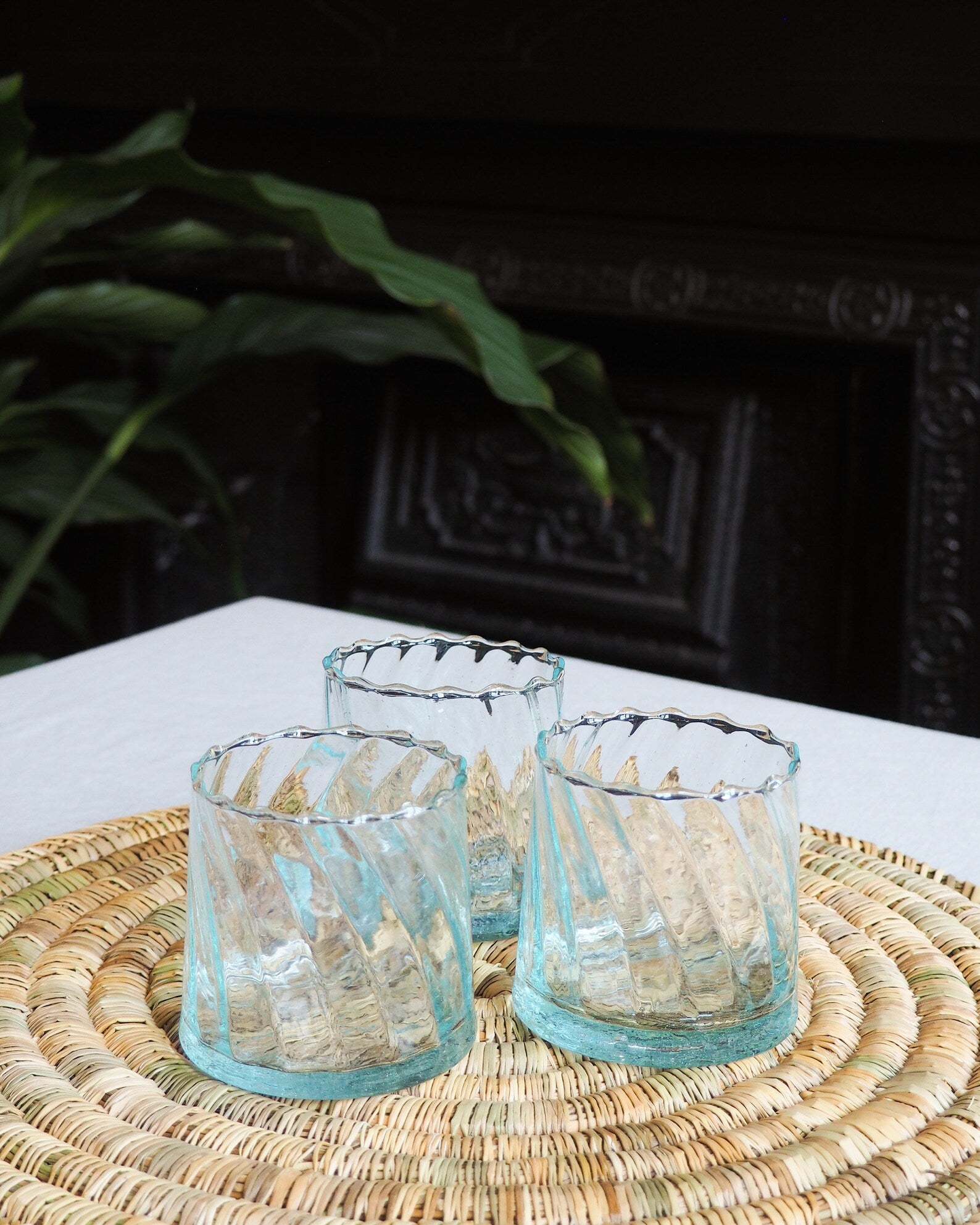 Recycled Moroccan Twist Tealight Holder - Set of 3