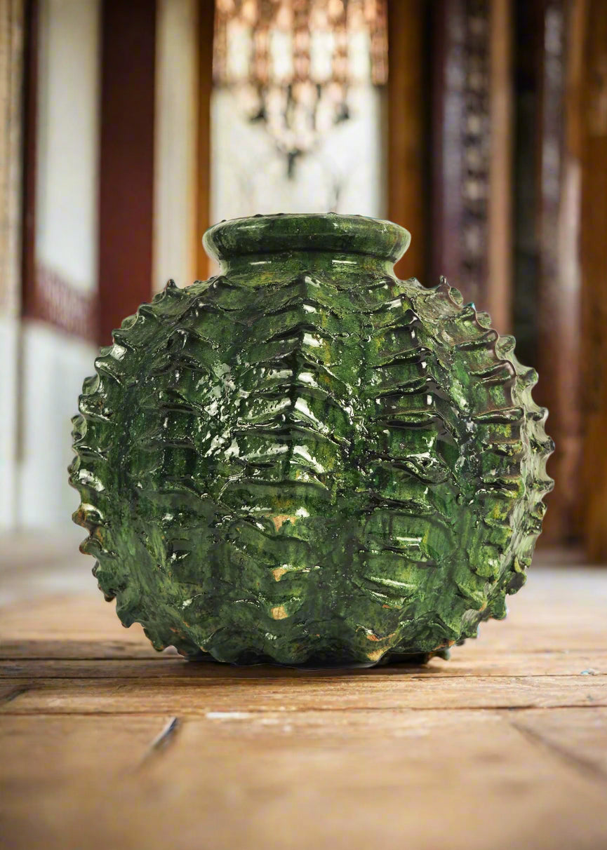 Abstract Sea Urchin Handmade Vase Sculpture