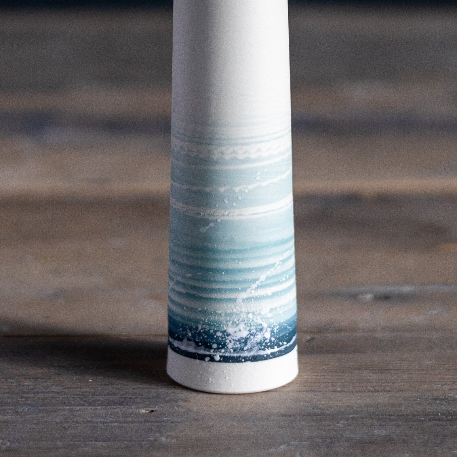 Handmade Porcelain Bud Vase | Stem vase | Seascape | Mini Vase