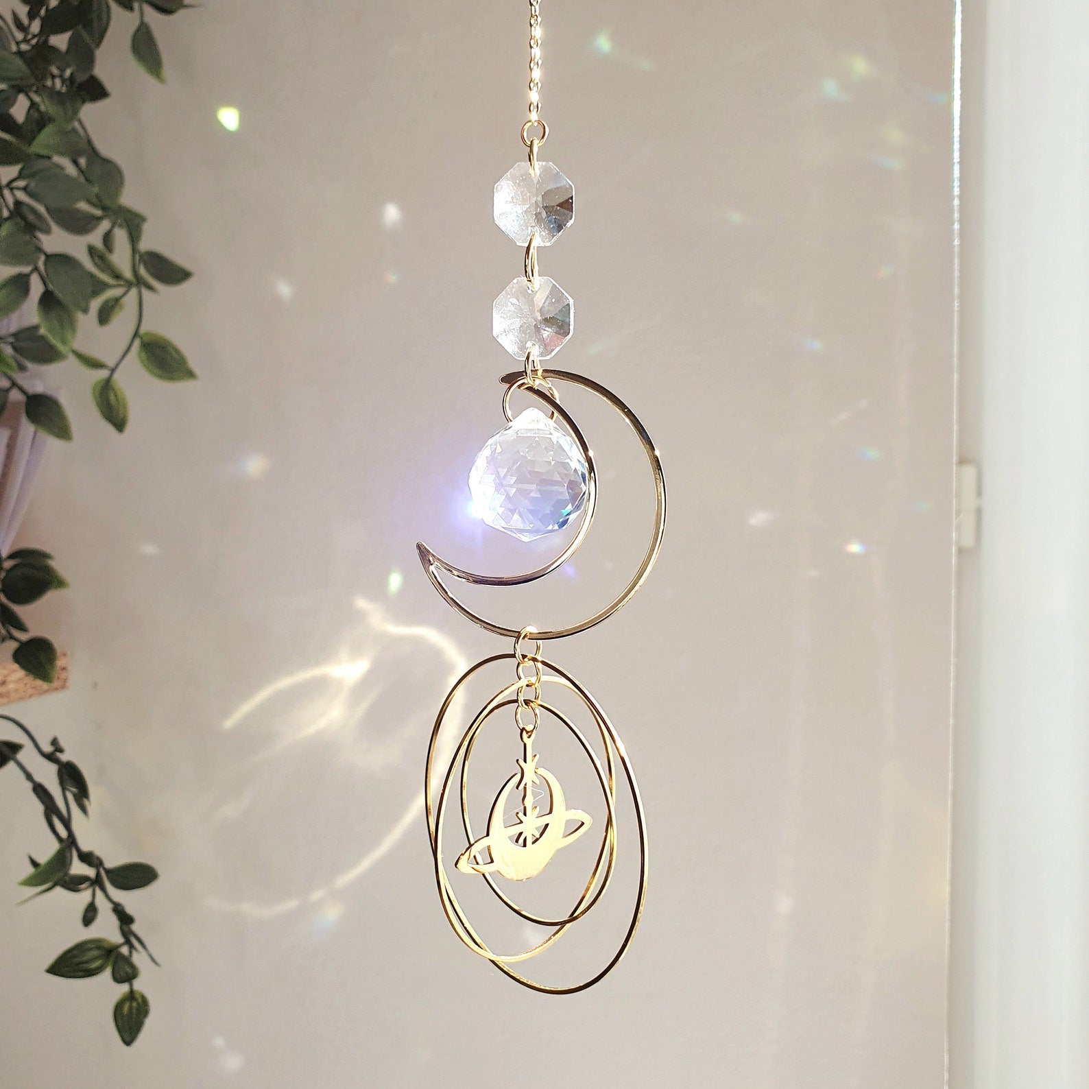 PERSEE II Crystal Suncatcher – Celestial Element Hanging