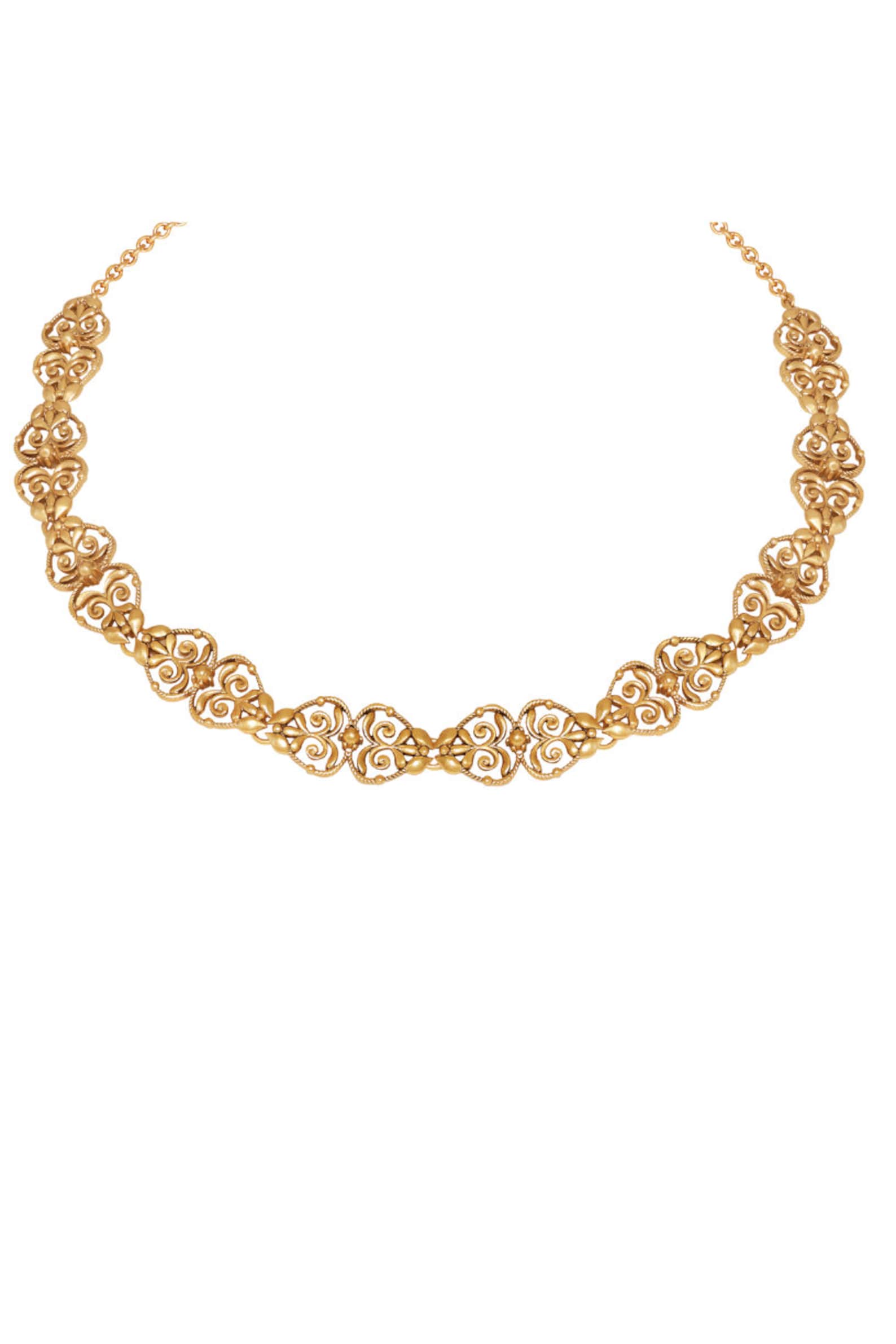 Gold choker necklace for destination wedding